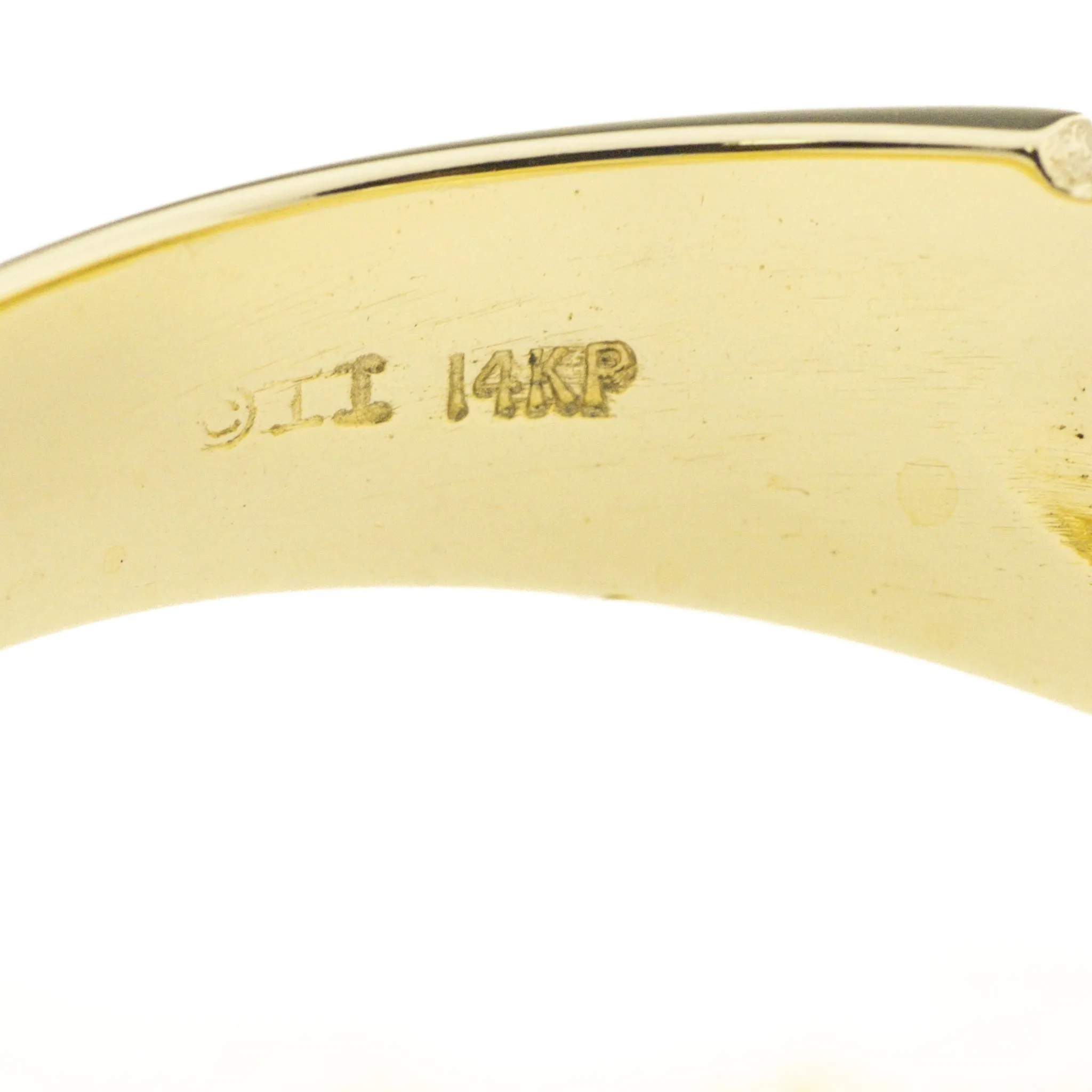 0.25ctw Diamond Accented Men's Nugget Ring in 14K Yellow Gold - Size 8.5