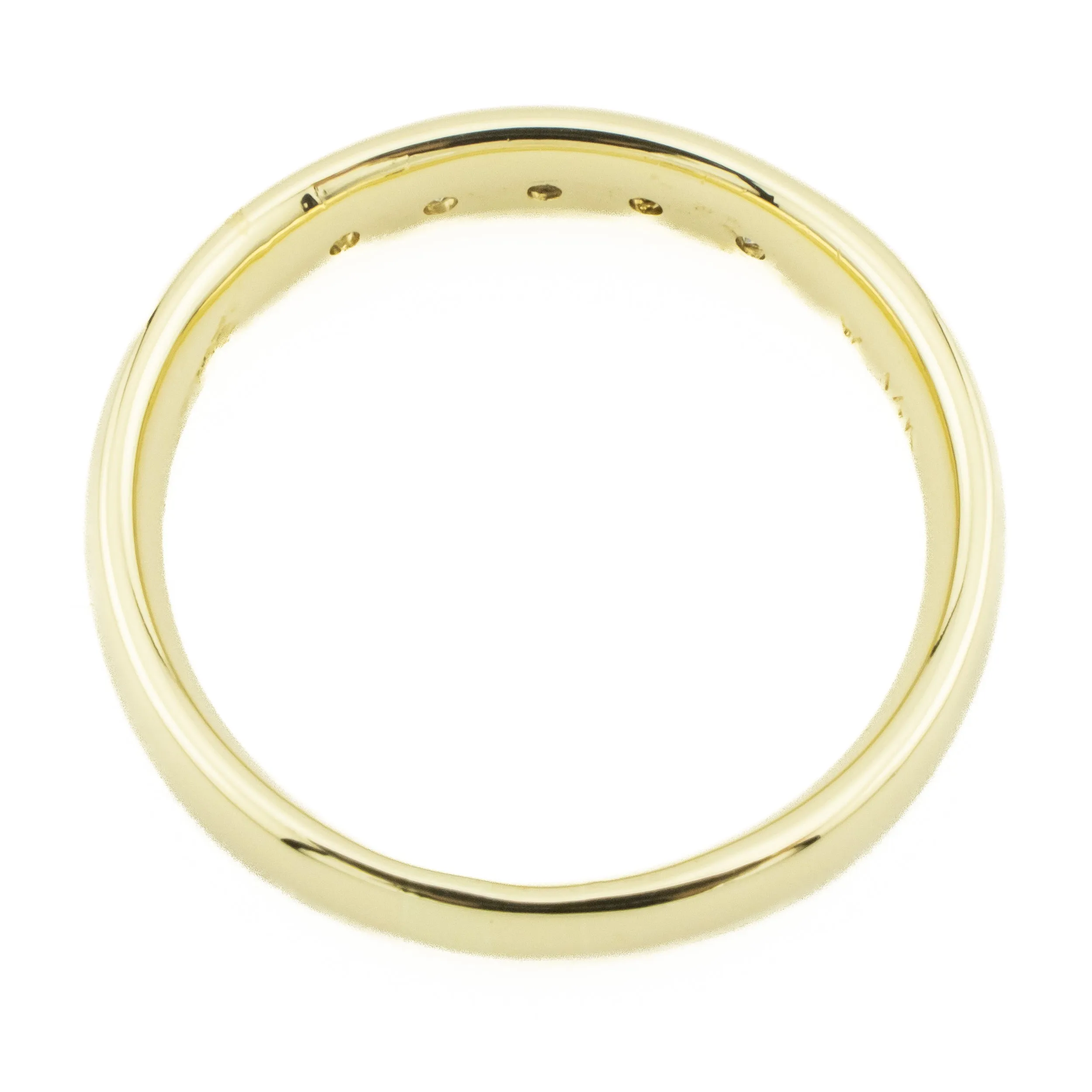 0.35ctw Men's Diamond Accented Wedding Band in 14K Yellow Gold - Size 10