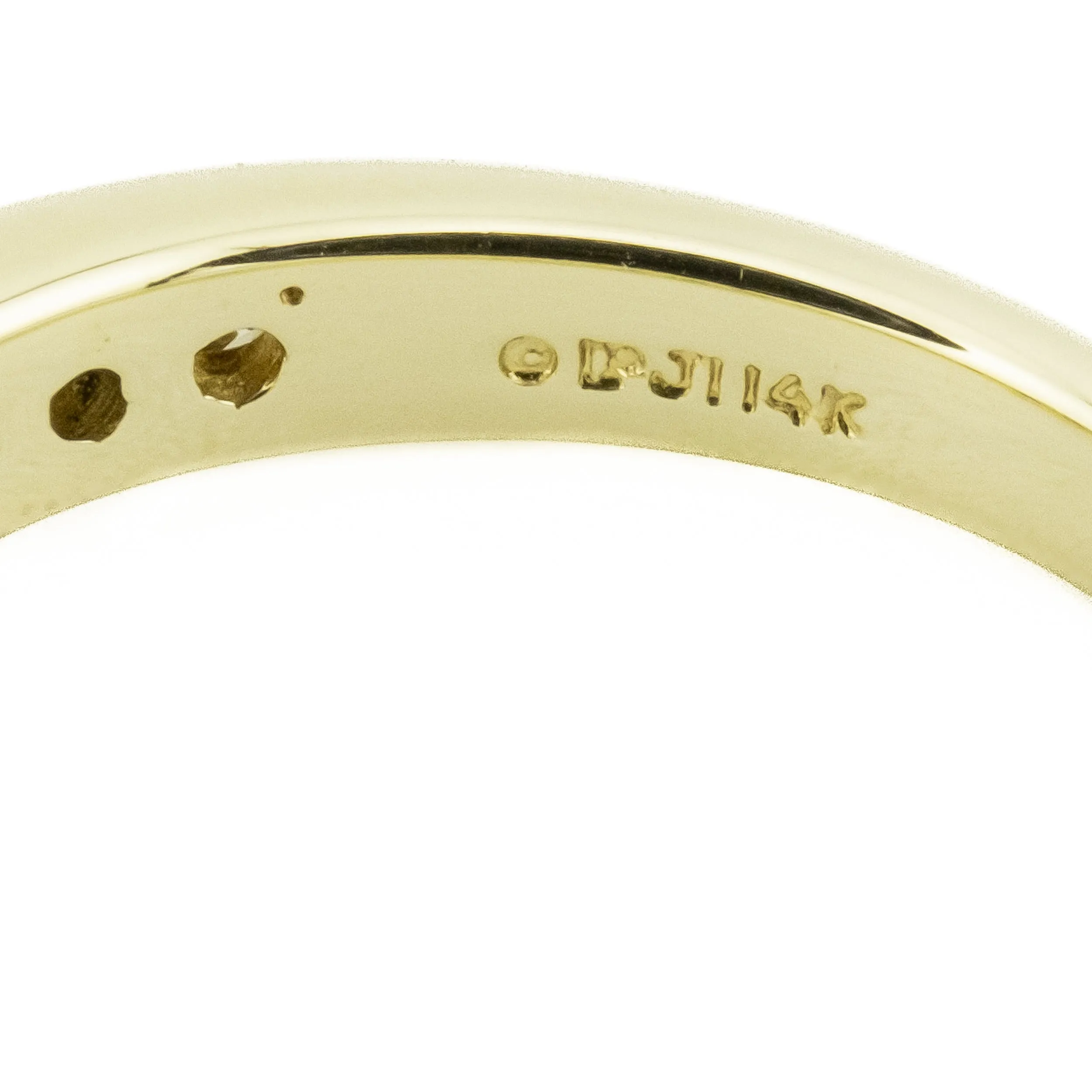 0.44ctw Round Brilliant Diamond K/I3 & Accented Engagement Ring in 14K Yellow Gold -Size 6