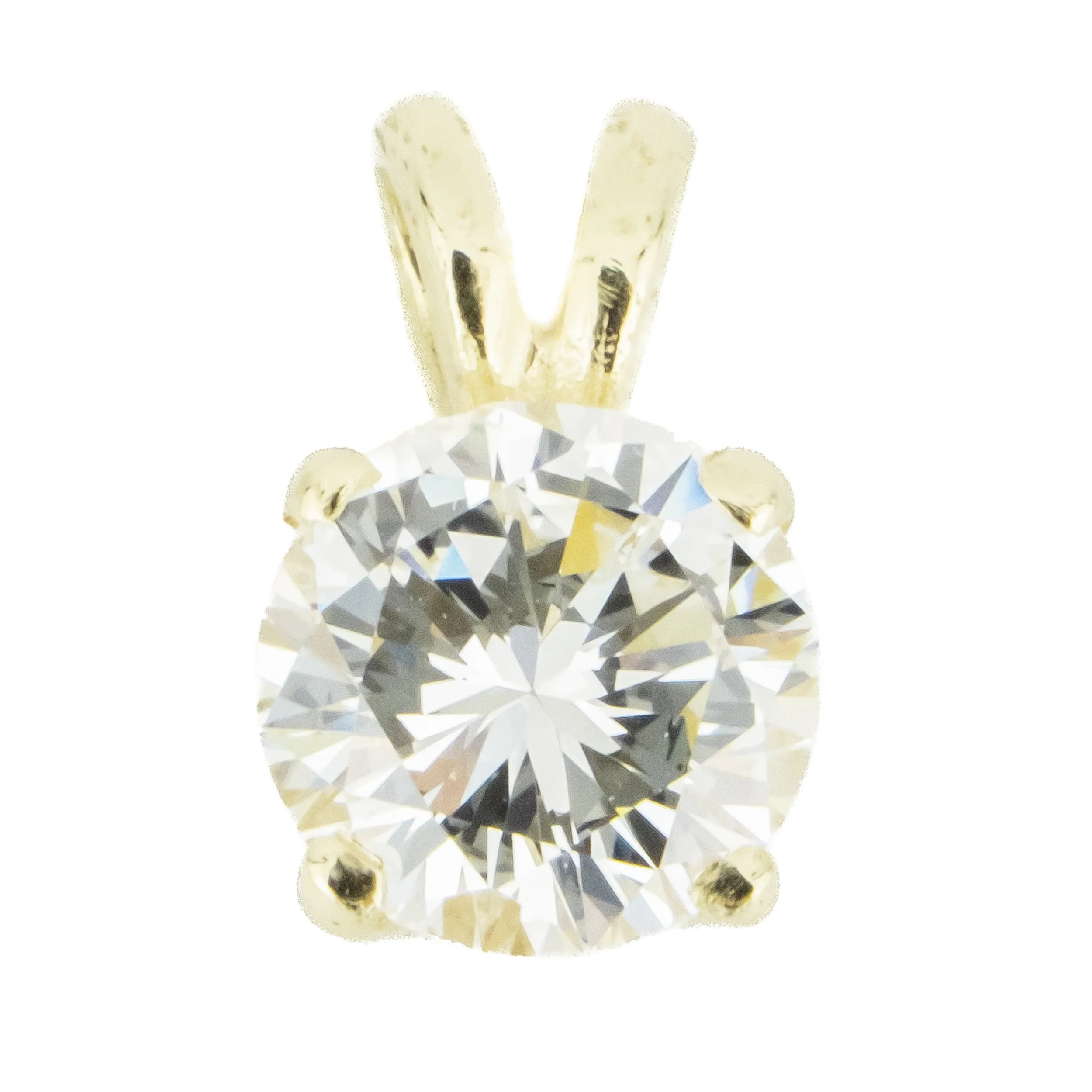 1.00ctw Round Diamond H/VS2 Solitaire Pendant in 14K Yellow Gold - Chain Not Included