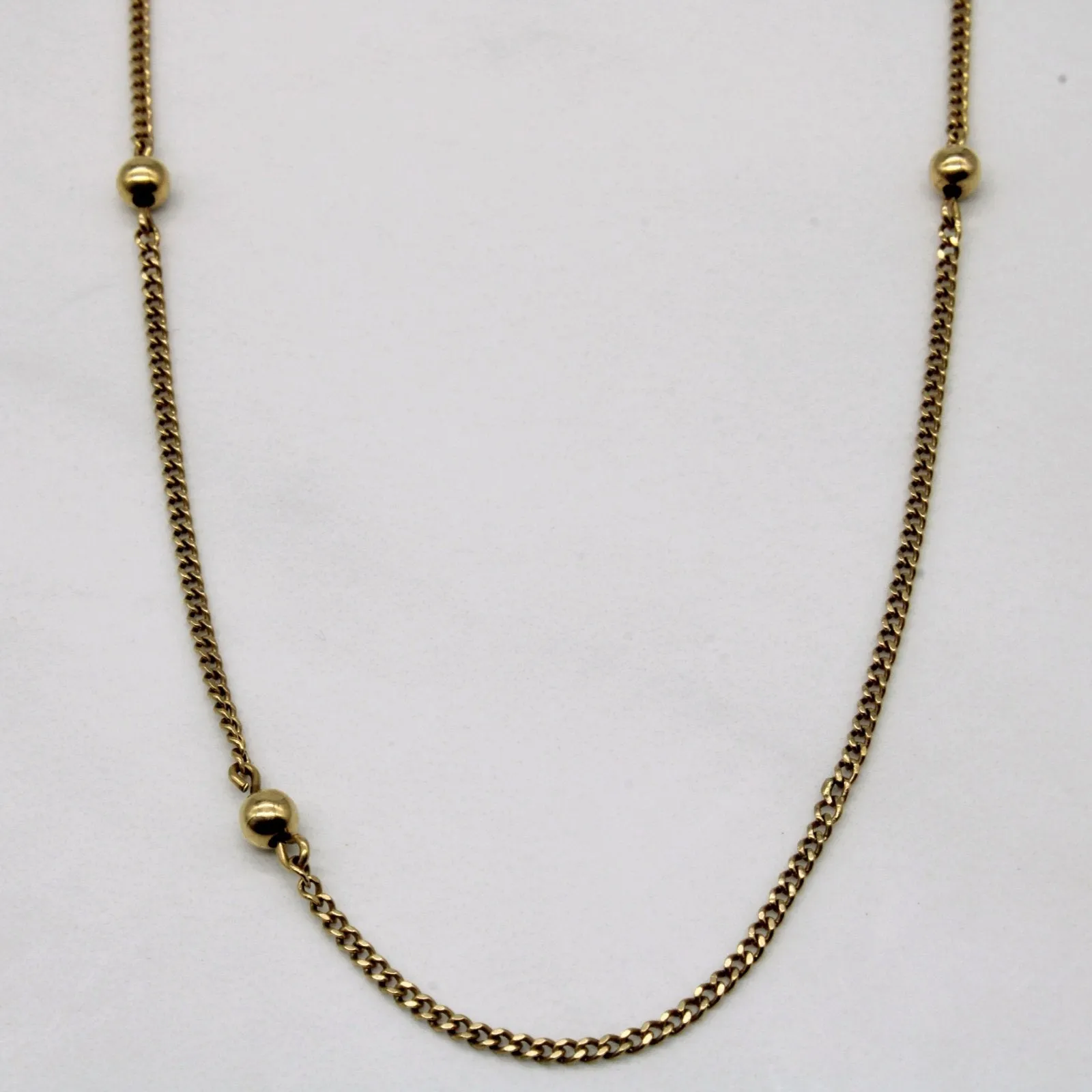 10k Yellow Gold Ball Link Chain | 16" |