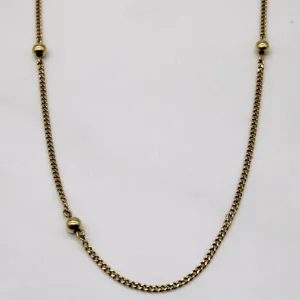 10k Yellow Gold Ball Link Chain | 16" |