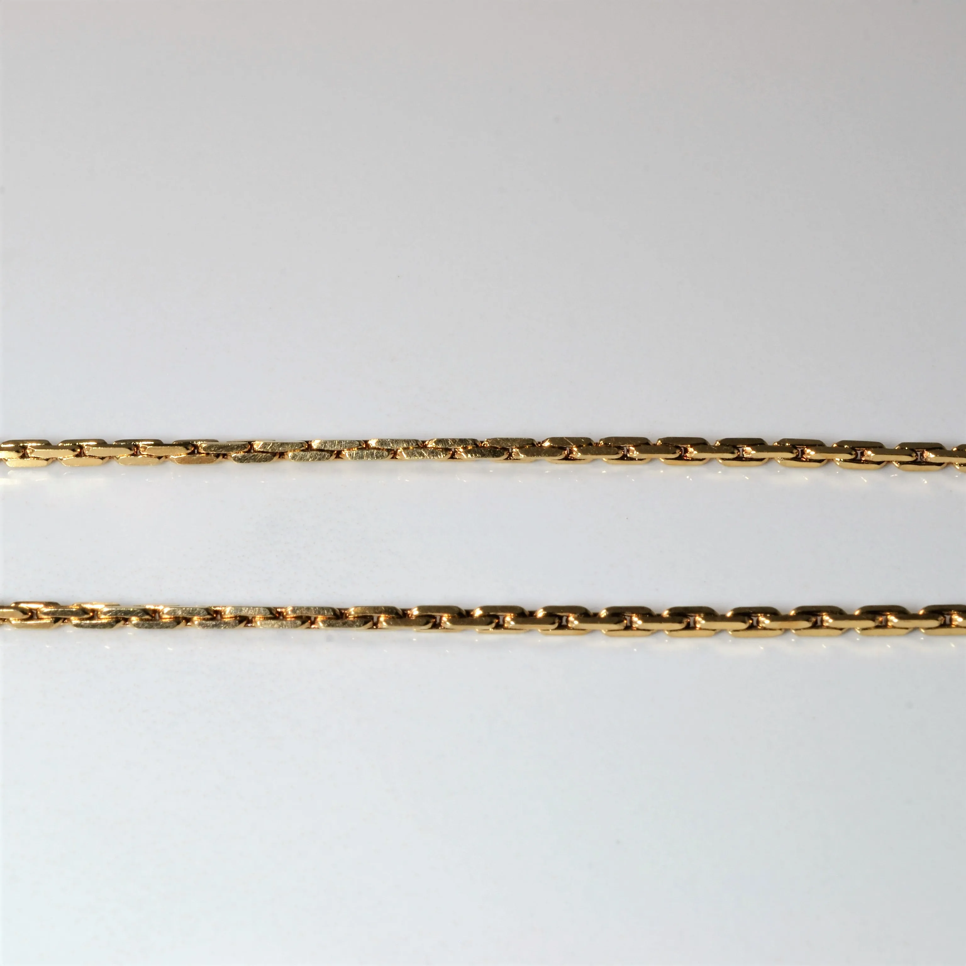 10k Yellow Gold Boston Link Chain | 15"|