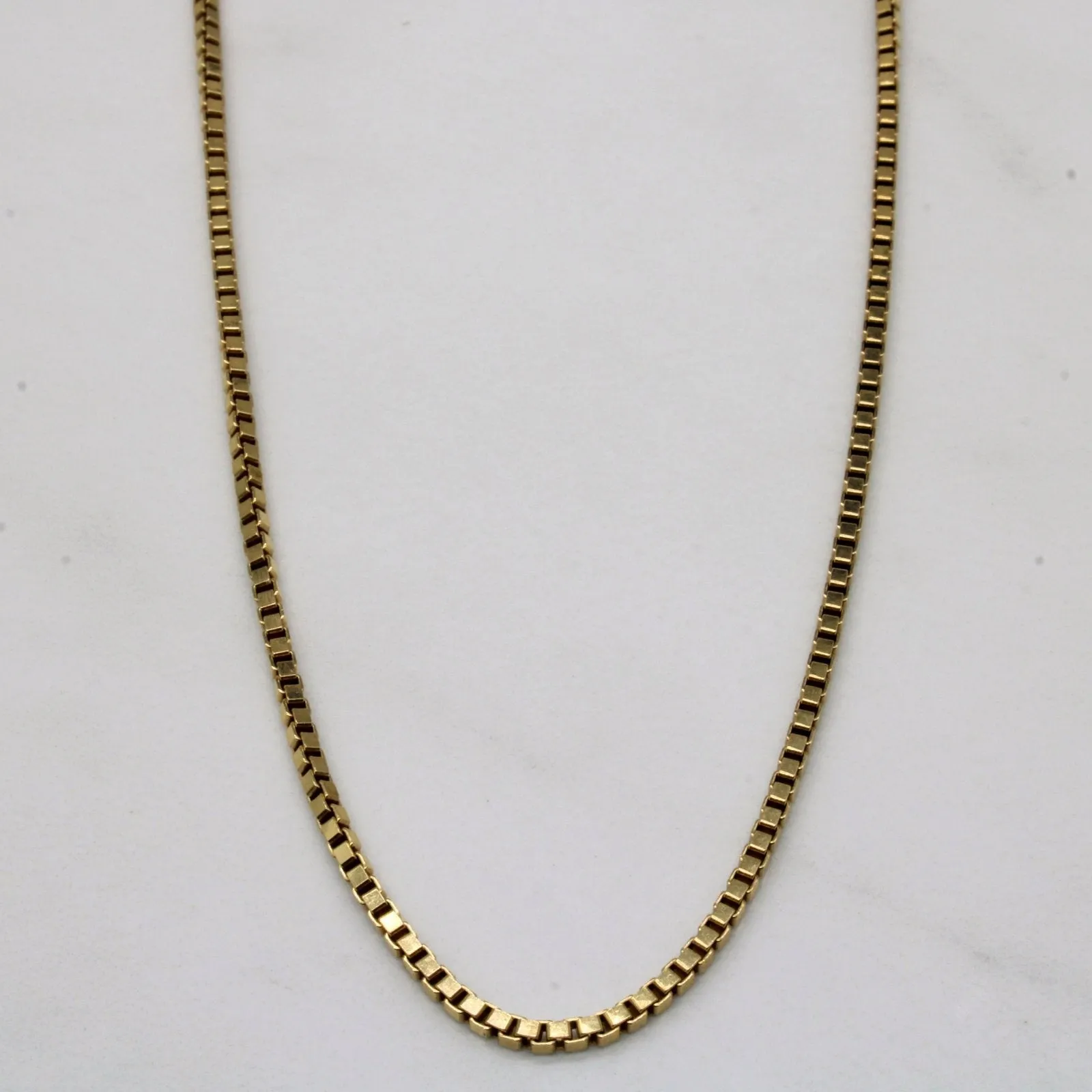 10k Yellow Gold Box Link Chain | 15" |