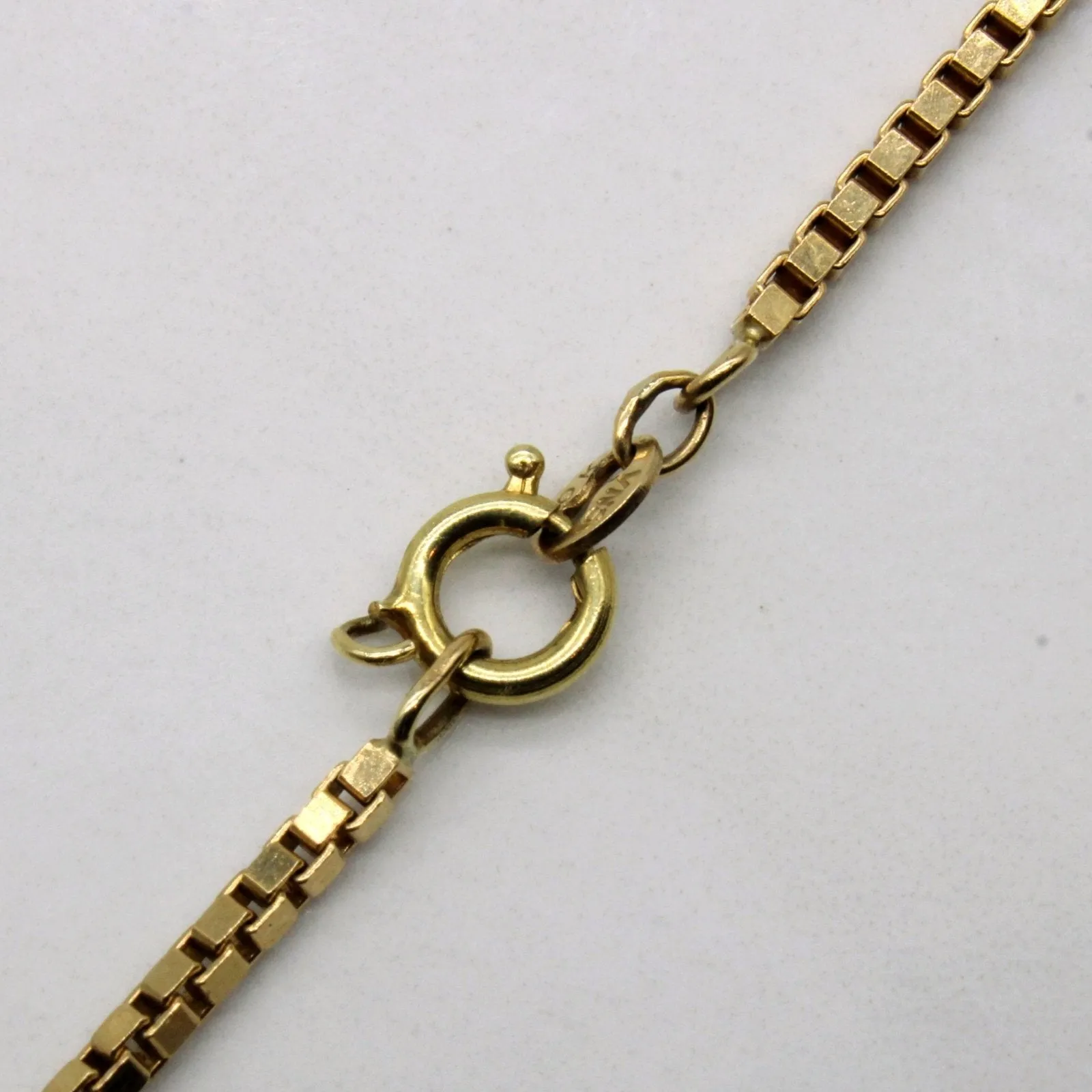10k Yellow Gold Box Link Chain | 15" |