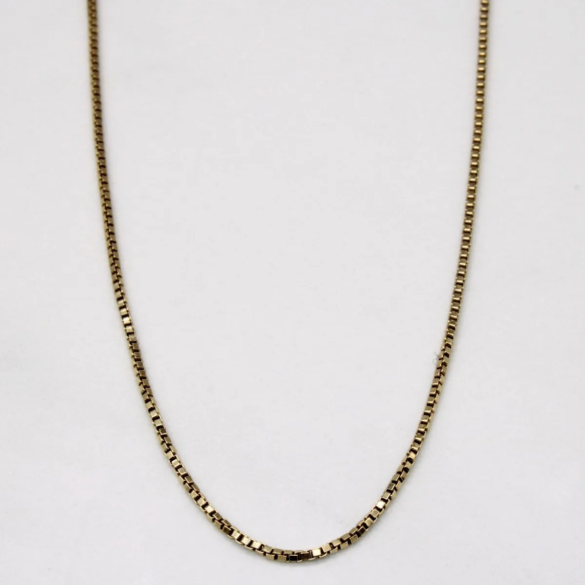 10k Yellow Gold Box Link Choker | 14" |