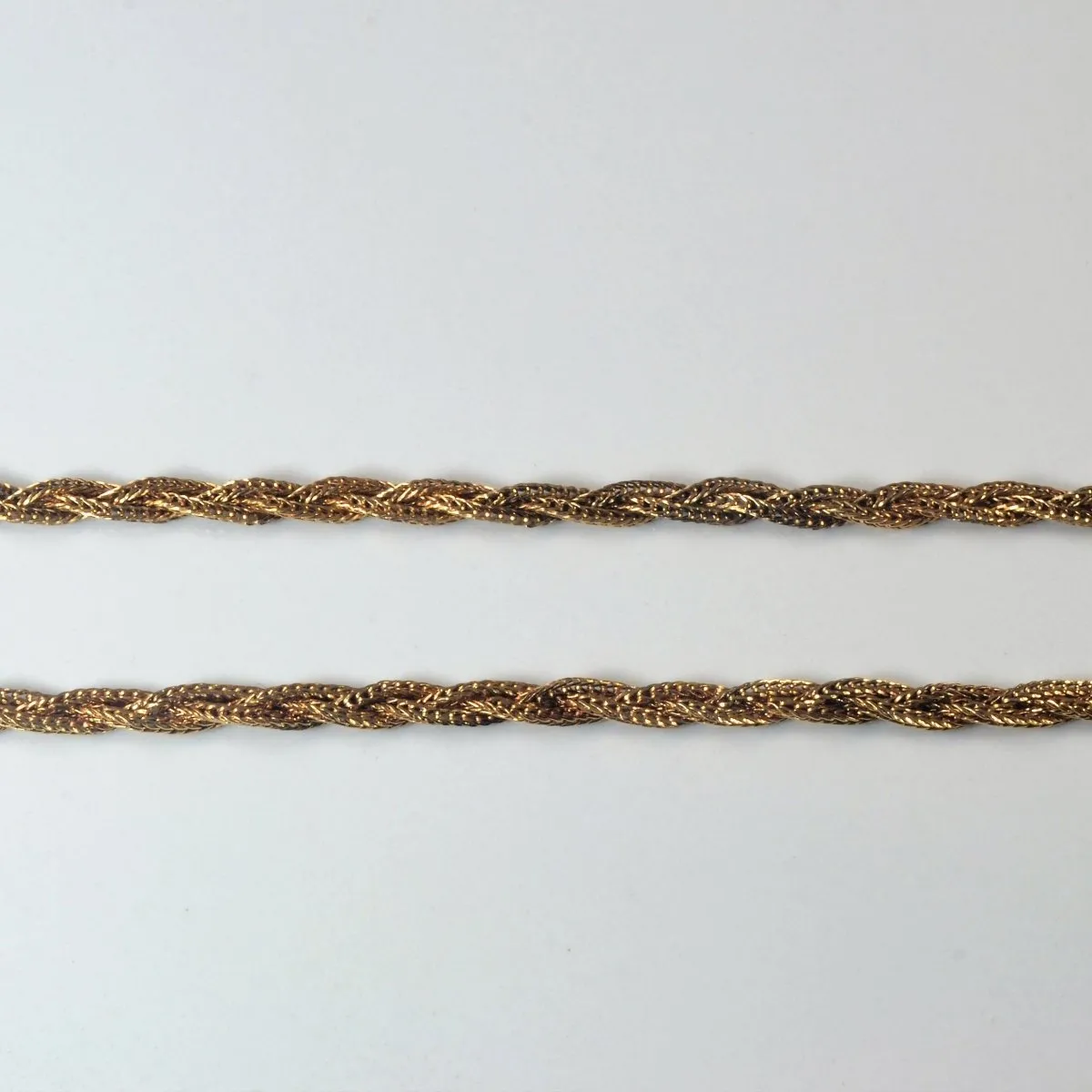 10k Yellow Gold Braided Chain | 14" |