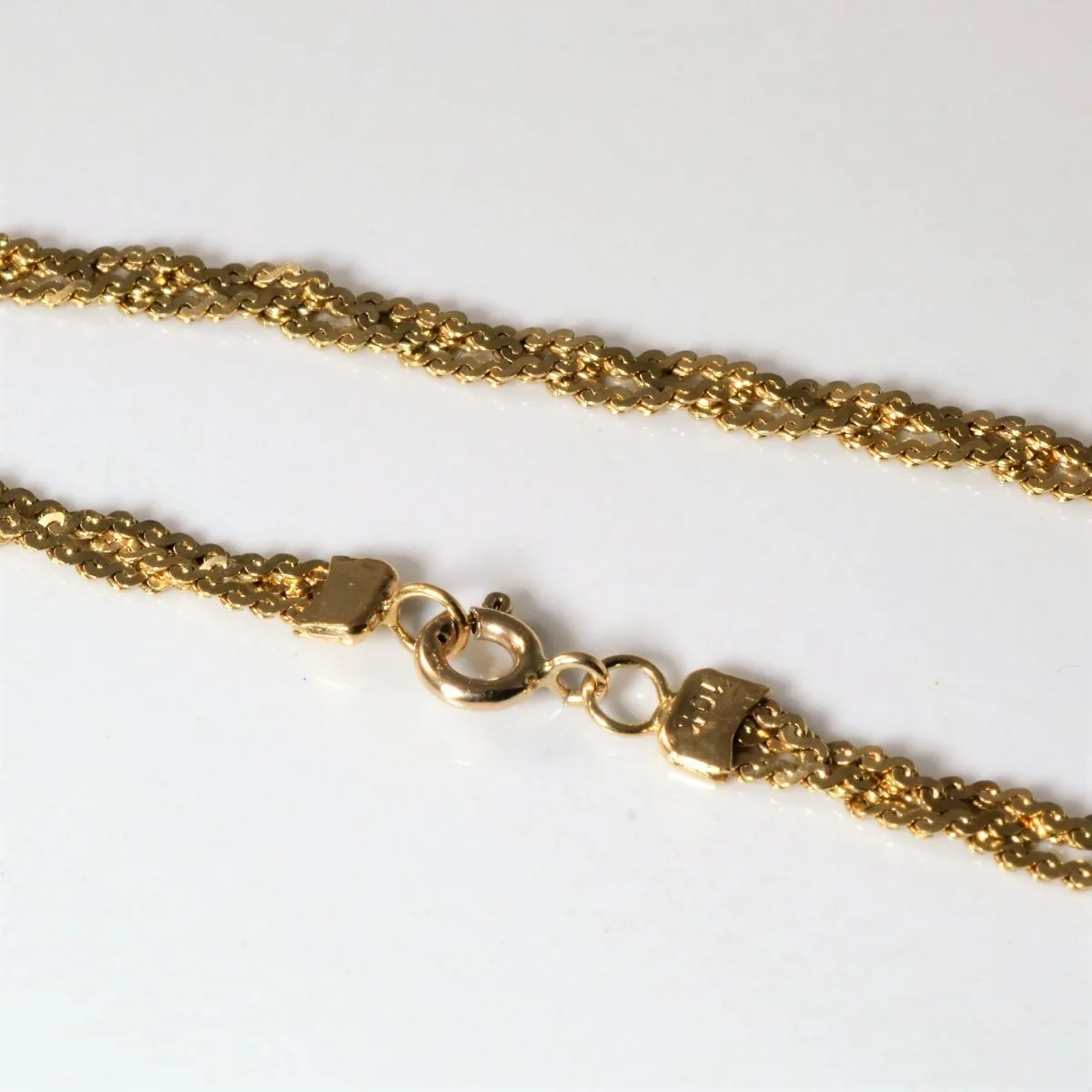 10k Yellow Gold Braided Chain | 15"|