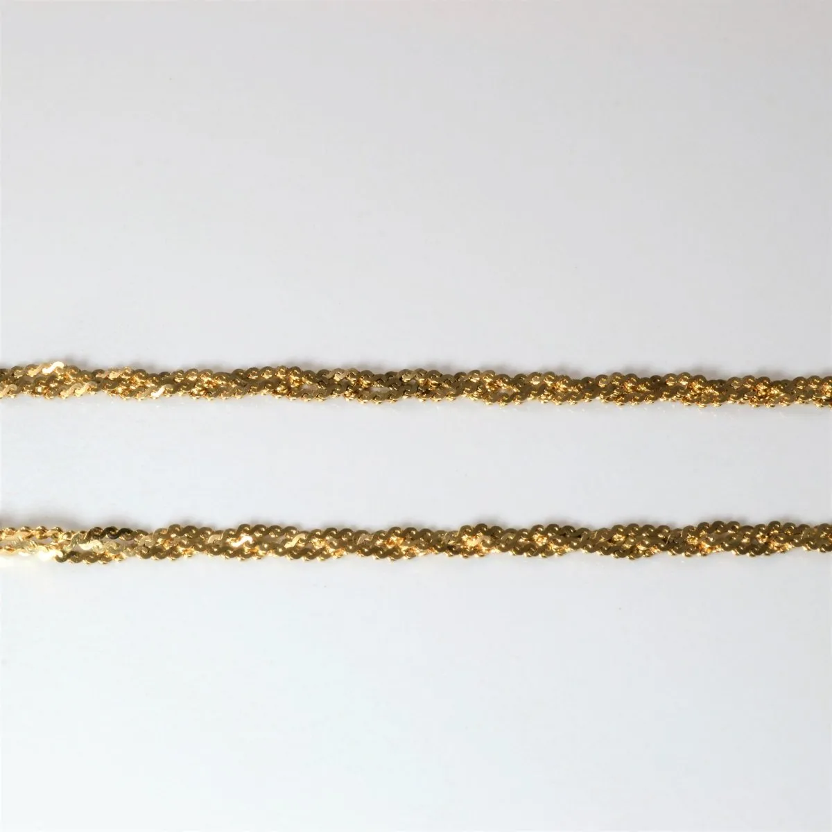 10k Yellow Gold Braided Chain | 15"|