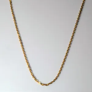 10k Yellow Gold Cable Chain | 15" |