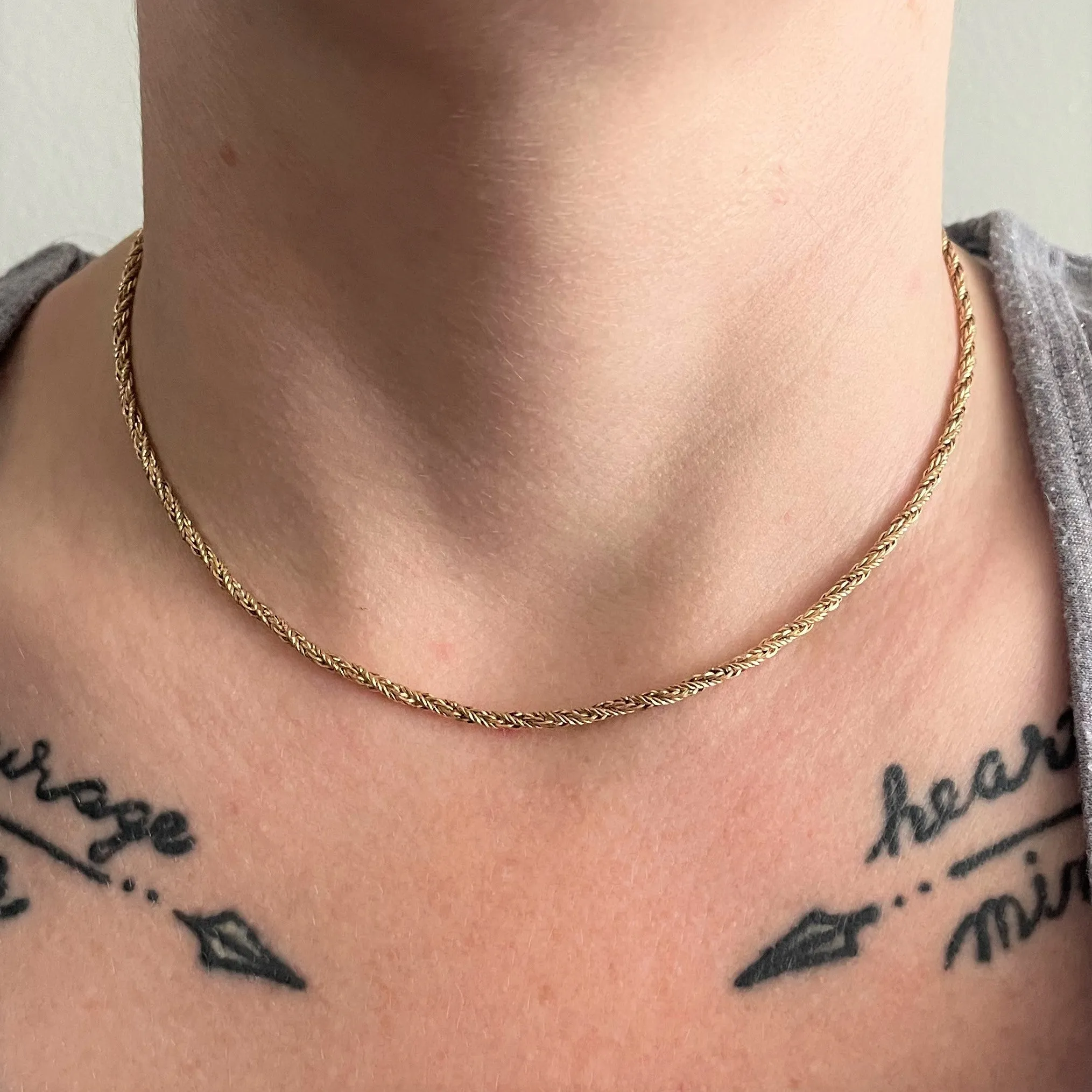 10k Yellow Gold Modified Rope Chain | 14" |