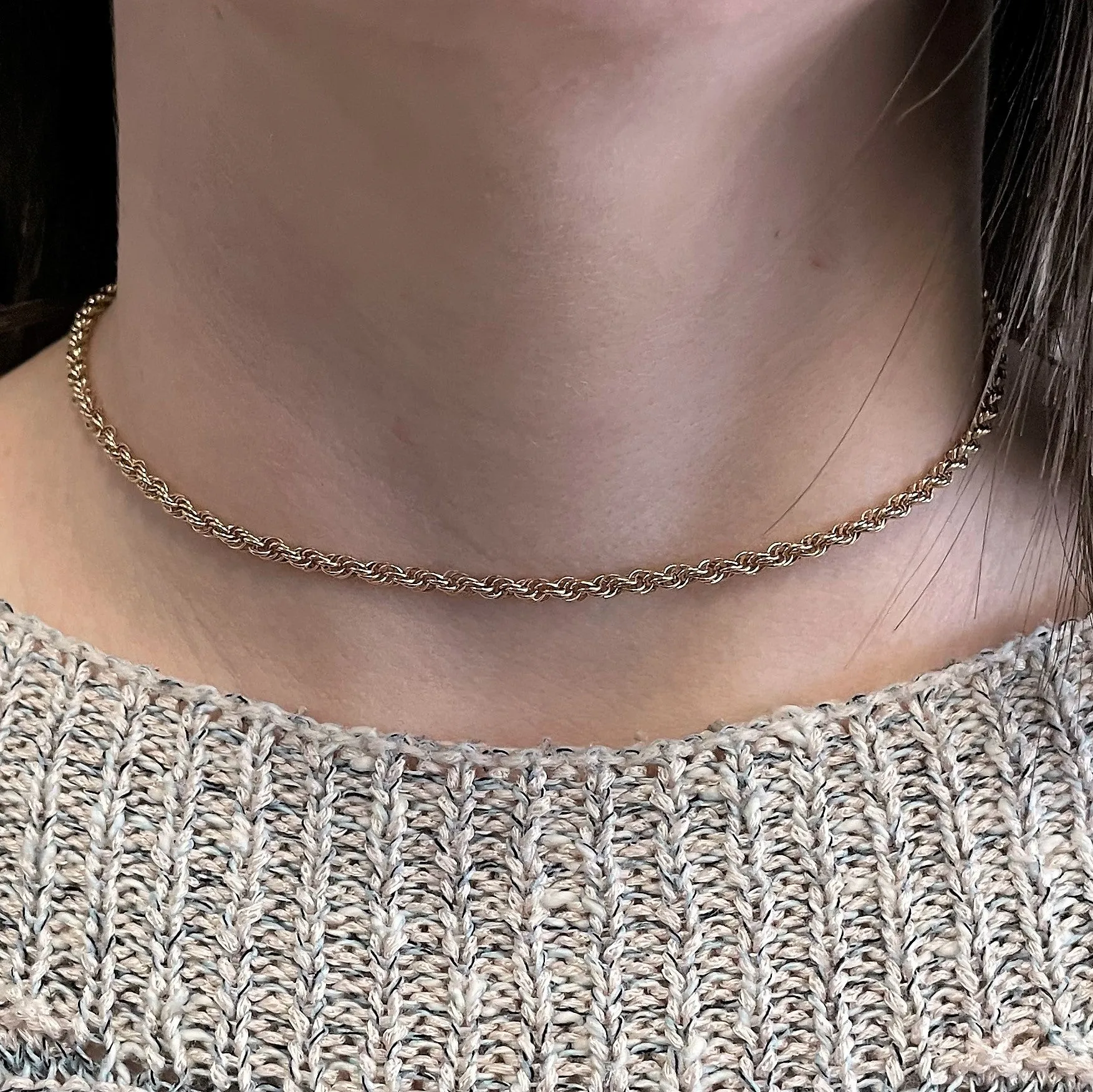 10k Yellow Gold Rope Chain | 15" |