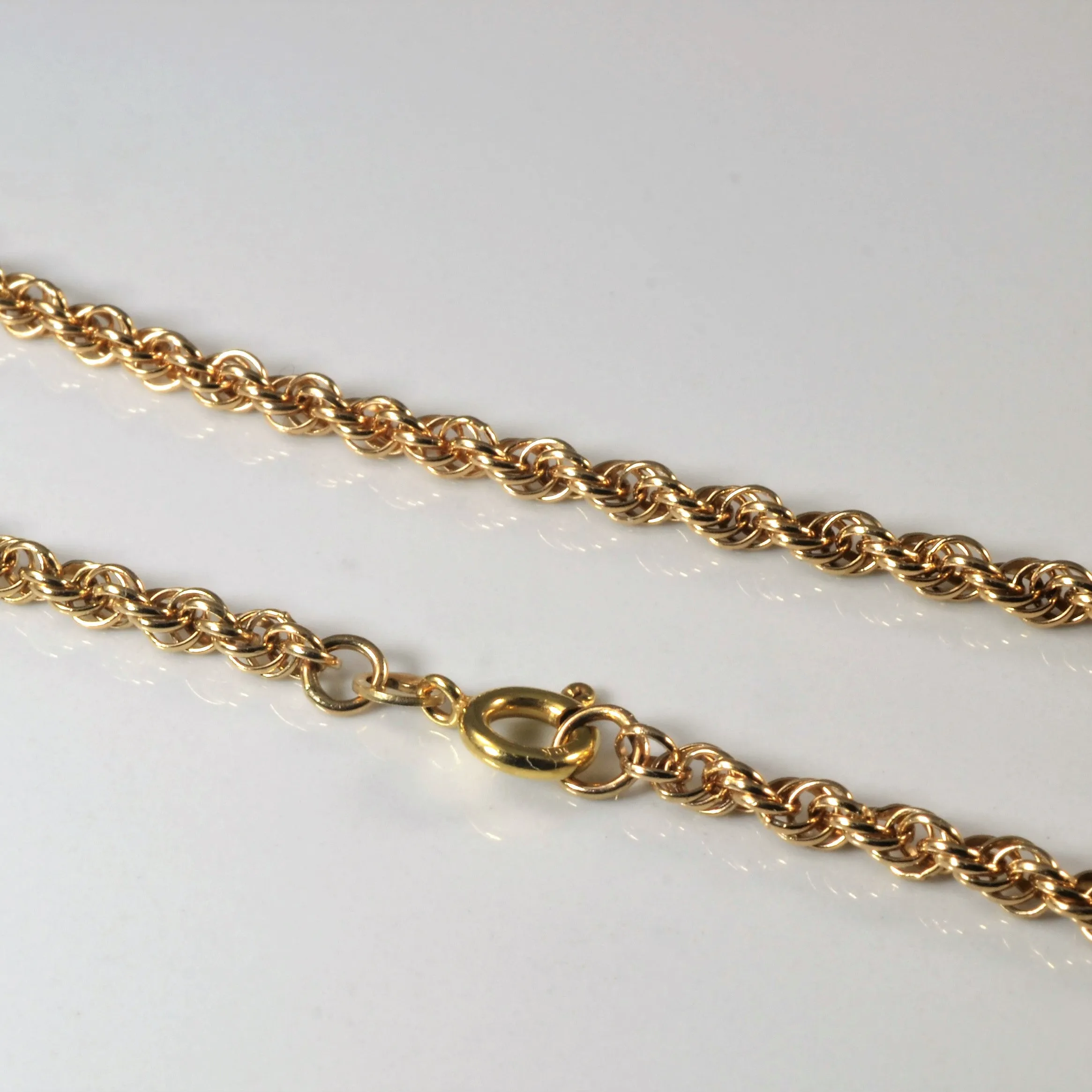10k Yellow Gold Rope Chain | 15" |