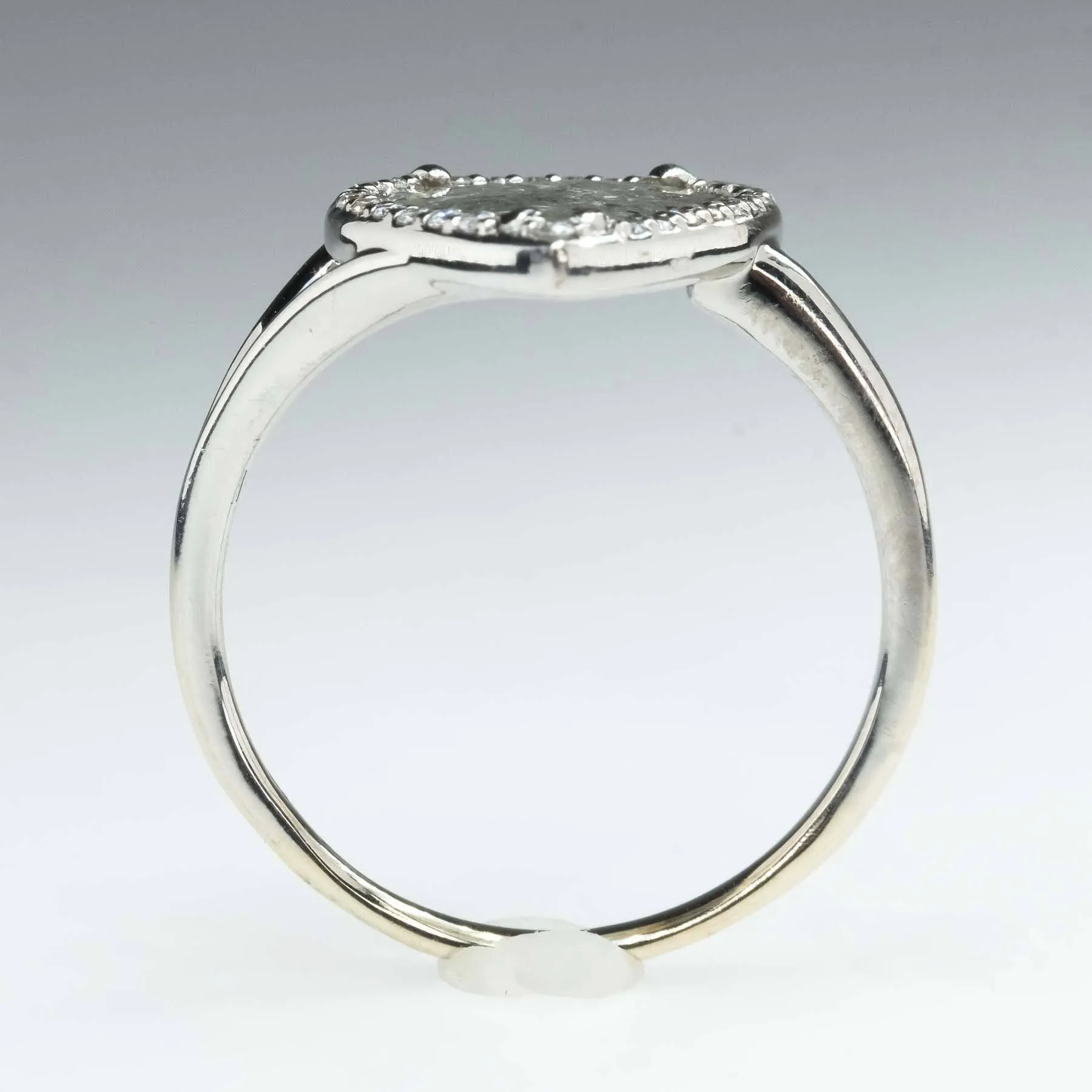 1.16ctw Diamond Slice with Diamond Accents Halo Ring in 14K White Gold