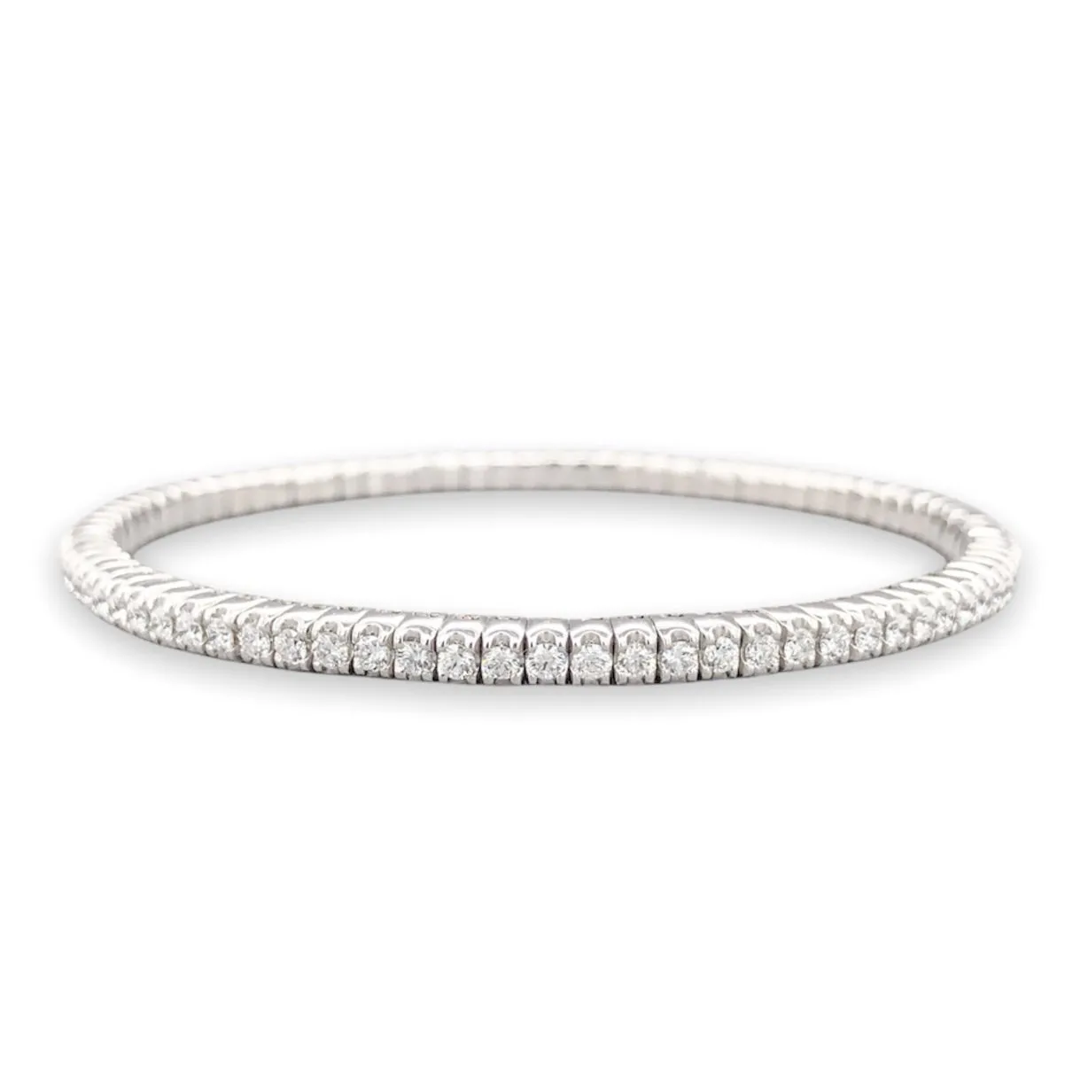 14K W Gold 2cttw Diamond Bangle