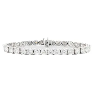 16.76ctw Round Diamond Tennis Bracelet, 7" - 14k White Gold