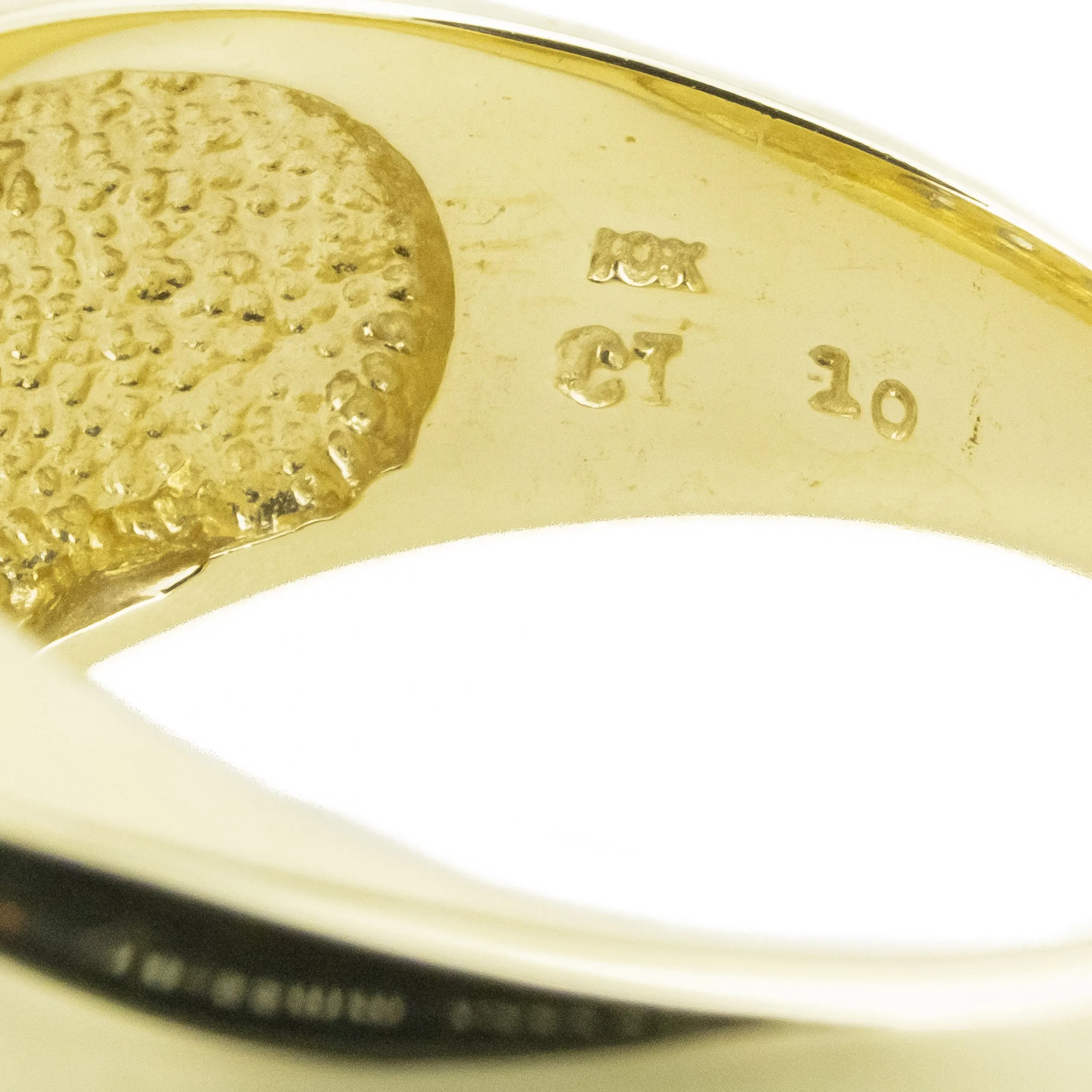 1.75ctw Diamond Accented Gents Ring in 10K Yellow Gold -Size 10