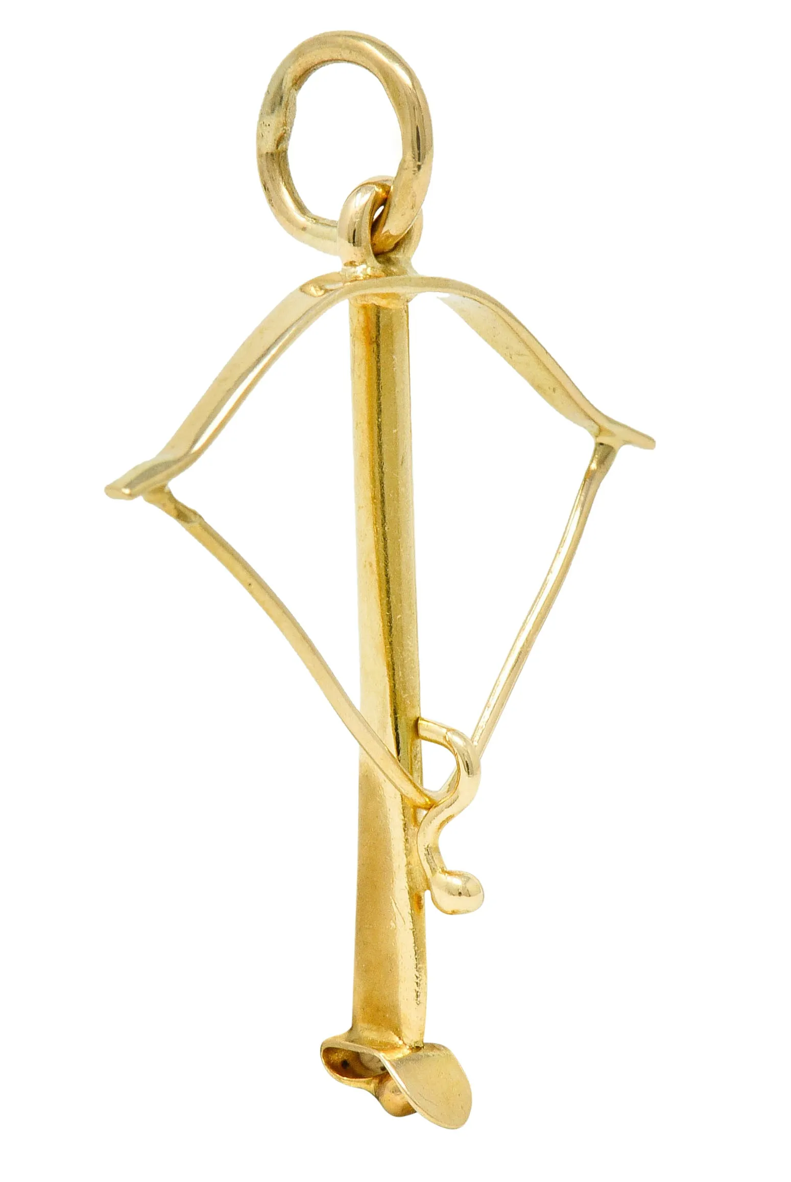 1940s Vintage 18 Karat Gold Crossbow Charm