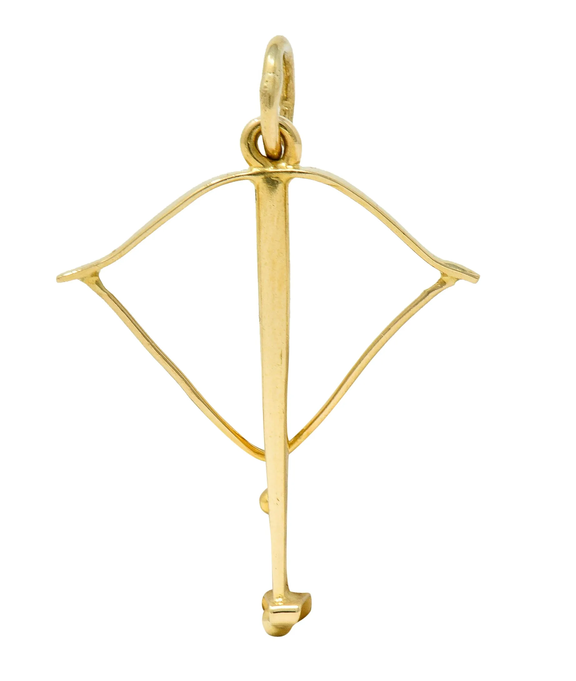 1940s Vintage 18 Karat Gold Crossbow Charm