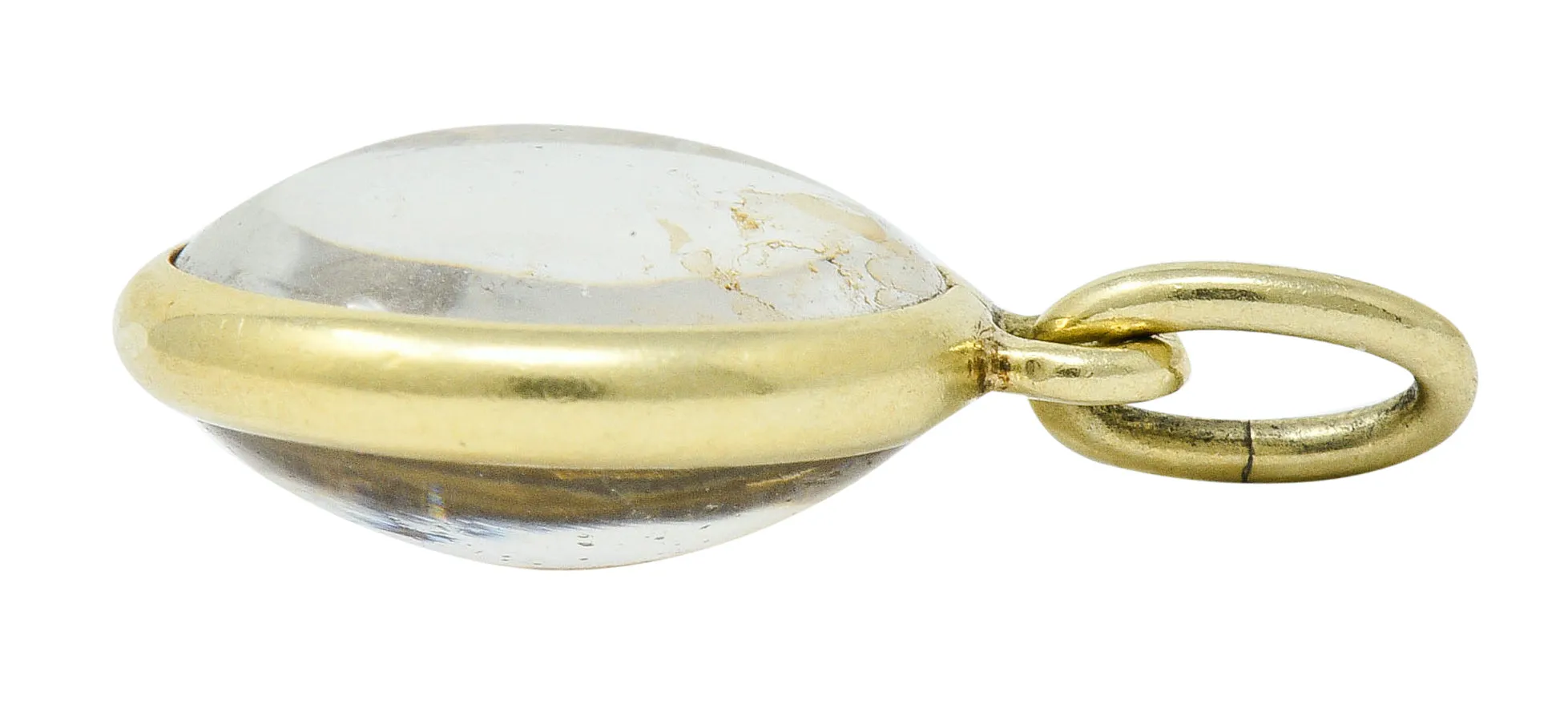 1950's Mid-Century 14 Karat Gold Pressed Flower Charm