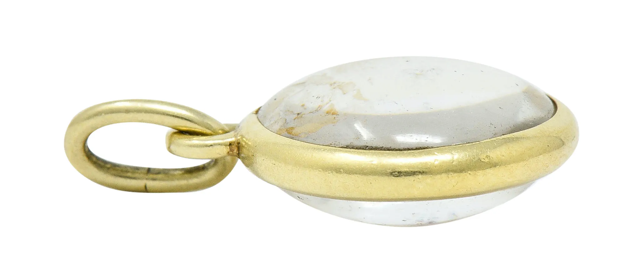 1950's Mid-Century 14 Karat Gold Pressed Flower Charm