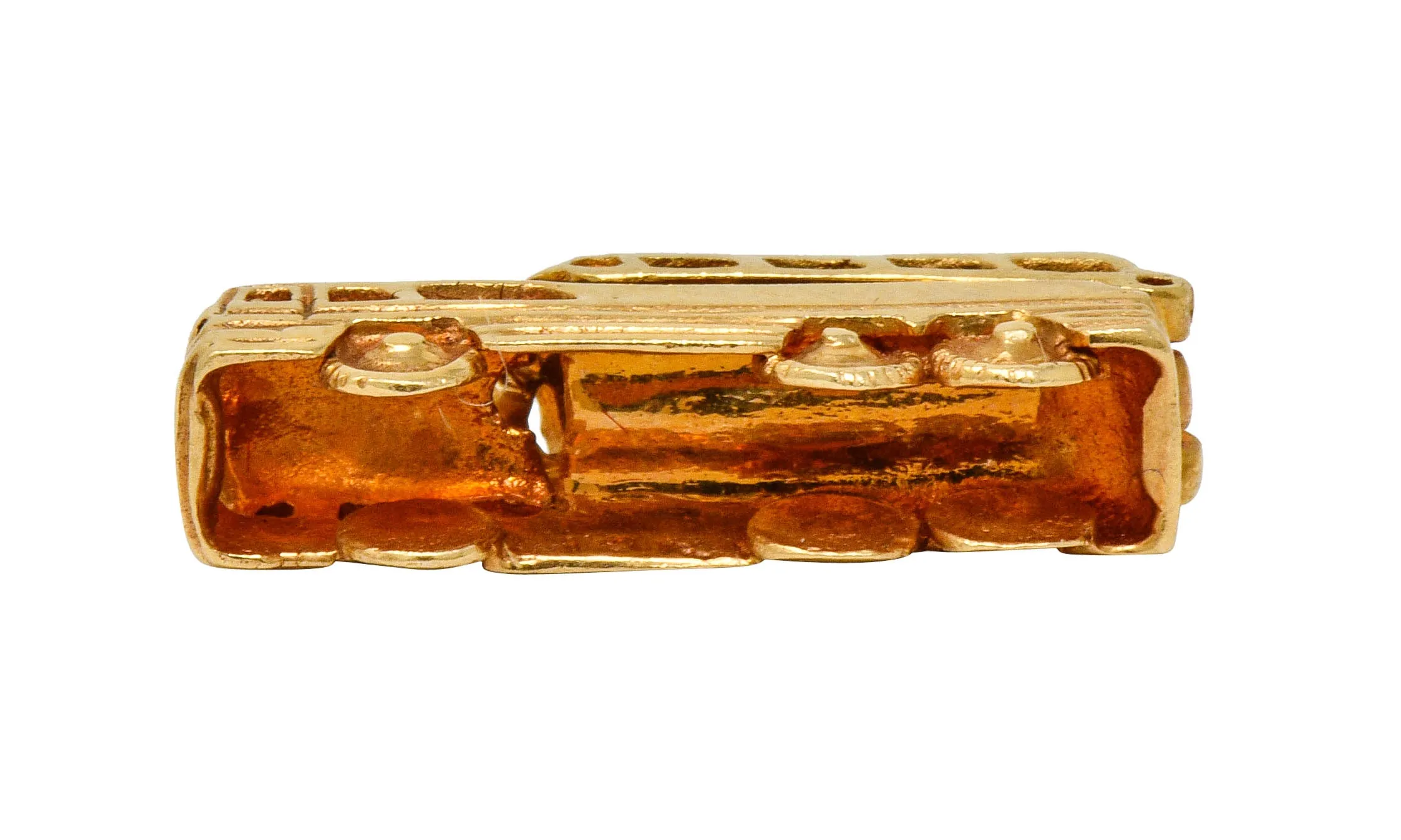 1950's Mid-Century Articulated 14 Karat Gold Scenicruiser Greyhound Bus Charm