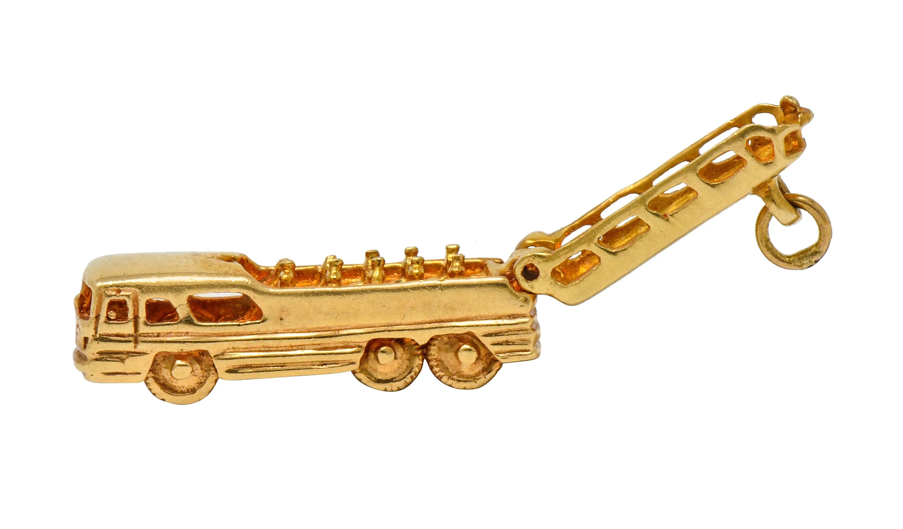 1950's Mid-Century Articulated 14 Karat Gold Scenicruiser Greyhound Bus Charm