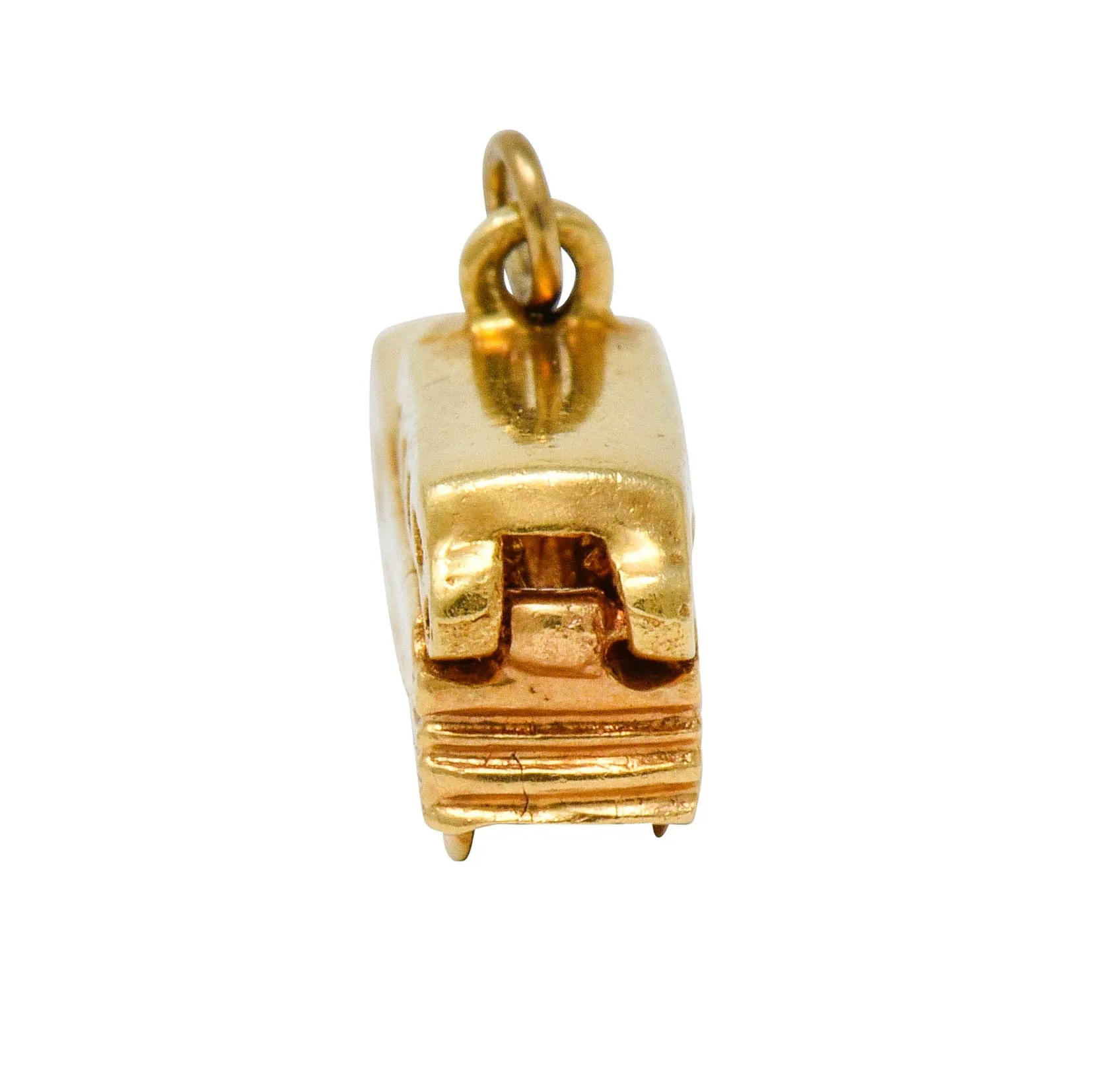 1950's Mid-Century Articulated 14 Karat Gold Scenicruiser Greyhound Bus Charm