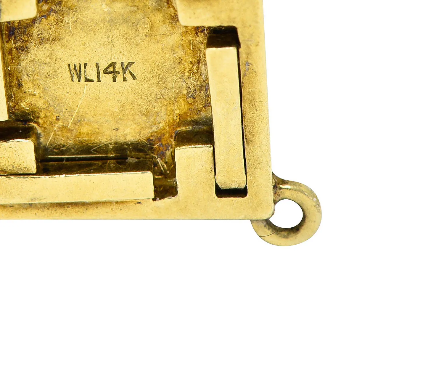 1950's Walter Lampl Enamel 14 Karat Gold Folding Card Table Charm