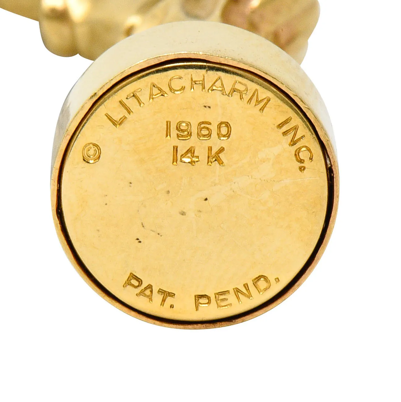 1960's Litacharm Inc. Vintage 14 Karat Gold Statue Of Liberty Pendant Charm