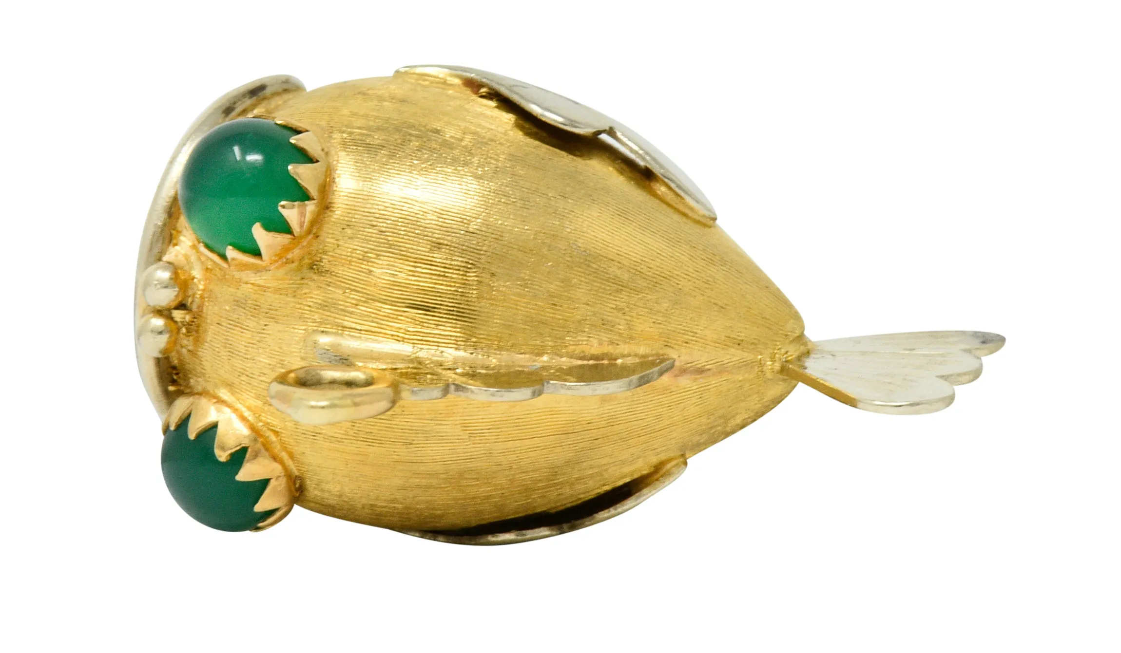 1960's Vintage 14 Karat Two-Tone Gold Fish Charm