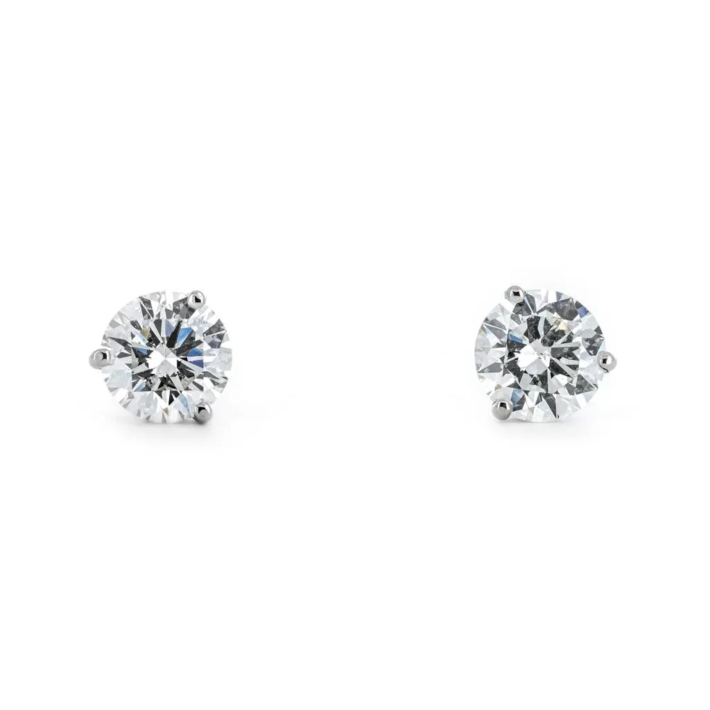 2.00ctw Lab-Grown Diamond Stud Earrings  14K White Gold