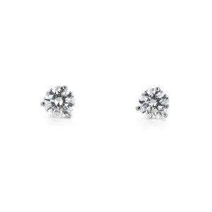 2.44ctw Diamond Stud Earrings, 3 Prong - White Gold
