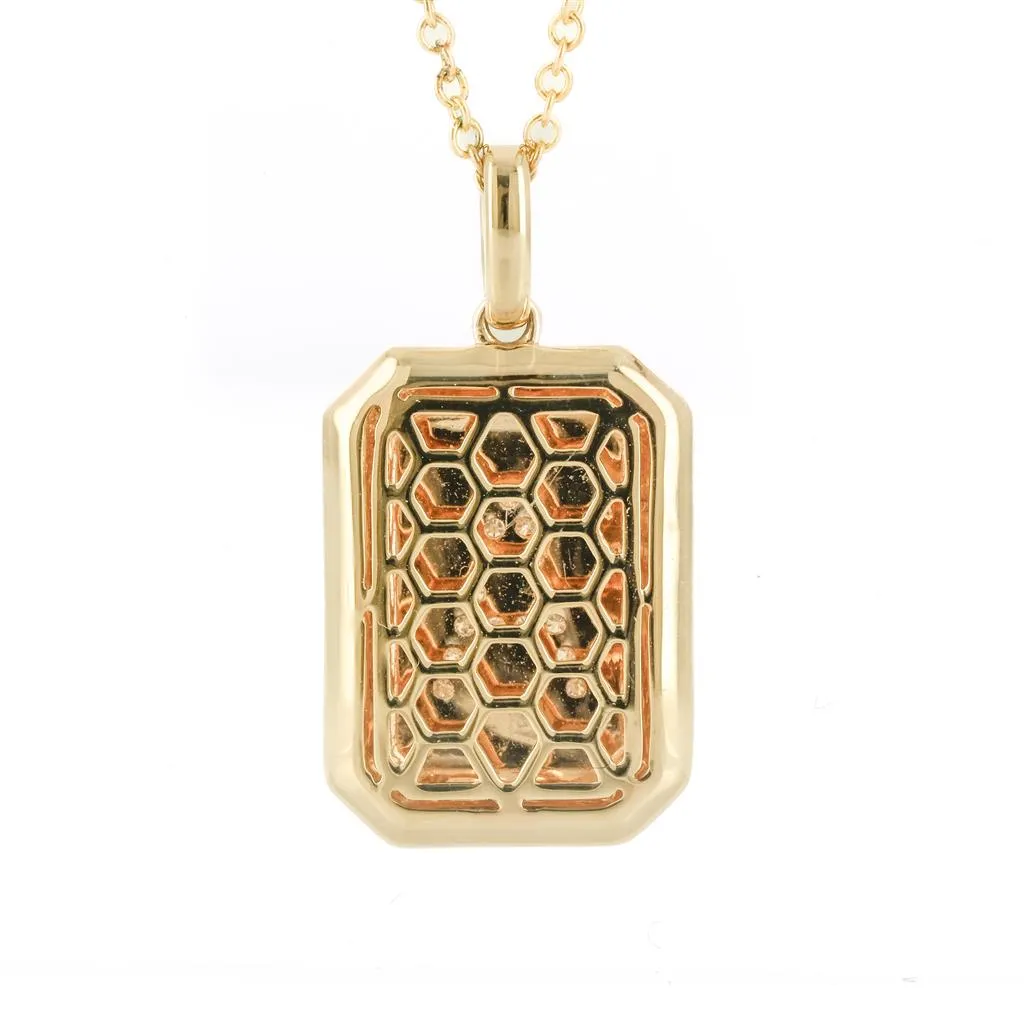 .26CTW Diamond "A" Medallion Pendant, 18" Chain - 14K Yellow Gold