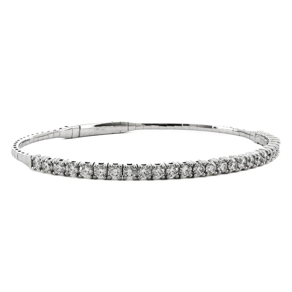 2CTW  Diamond Flex Bracelet - 14K White Gold