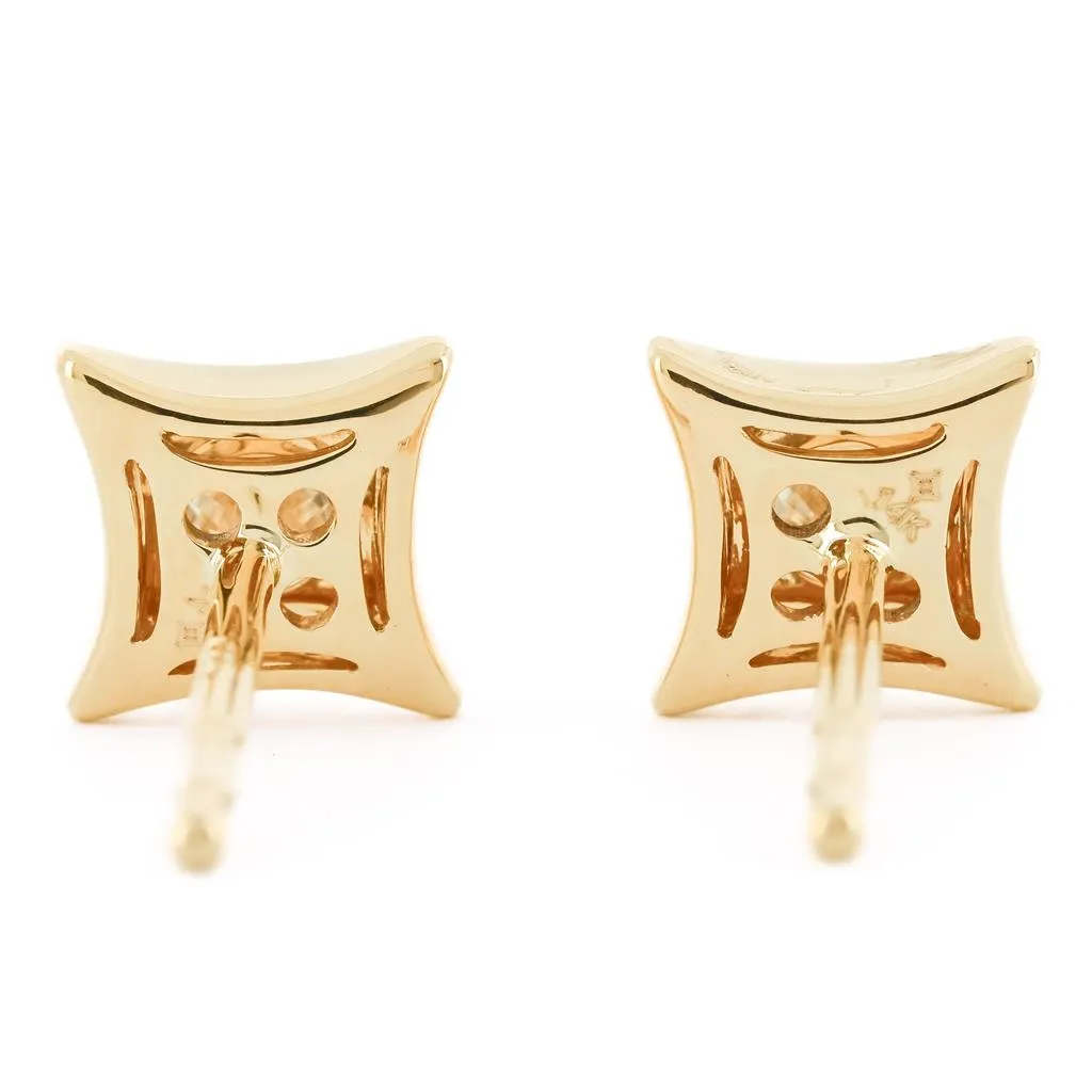 .49CTW Diamond Star Stud Earrings - 14K Yellow Gold