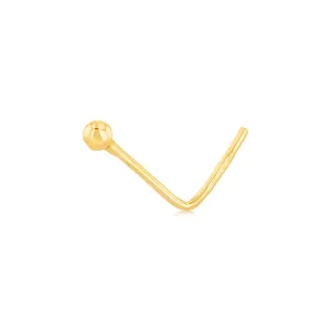 9ct Yellow Gold Ball Nose Piercing Stud