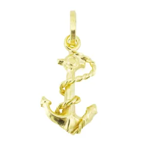 Anchor Pendant in 18K Yellow Gold - 1.9 Grams
