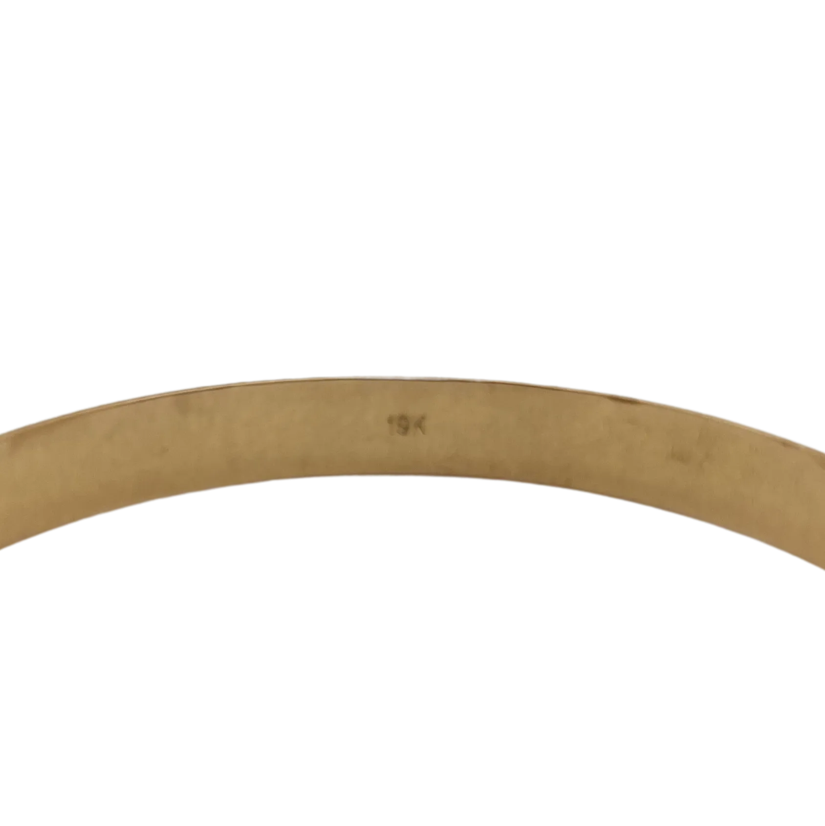 Antique hand Engraved Chevron Design Wide Bangle Bracelet in 19k yellow Gold