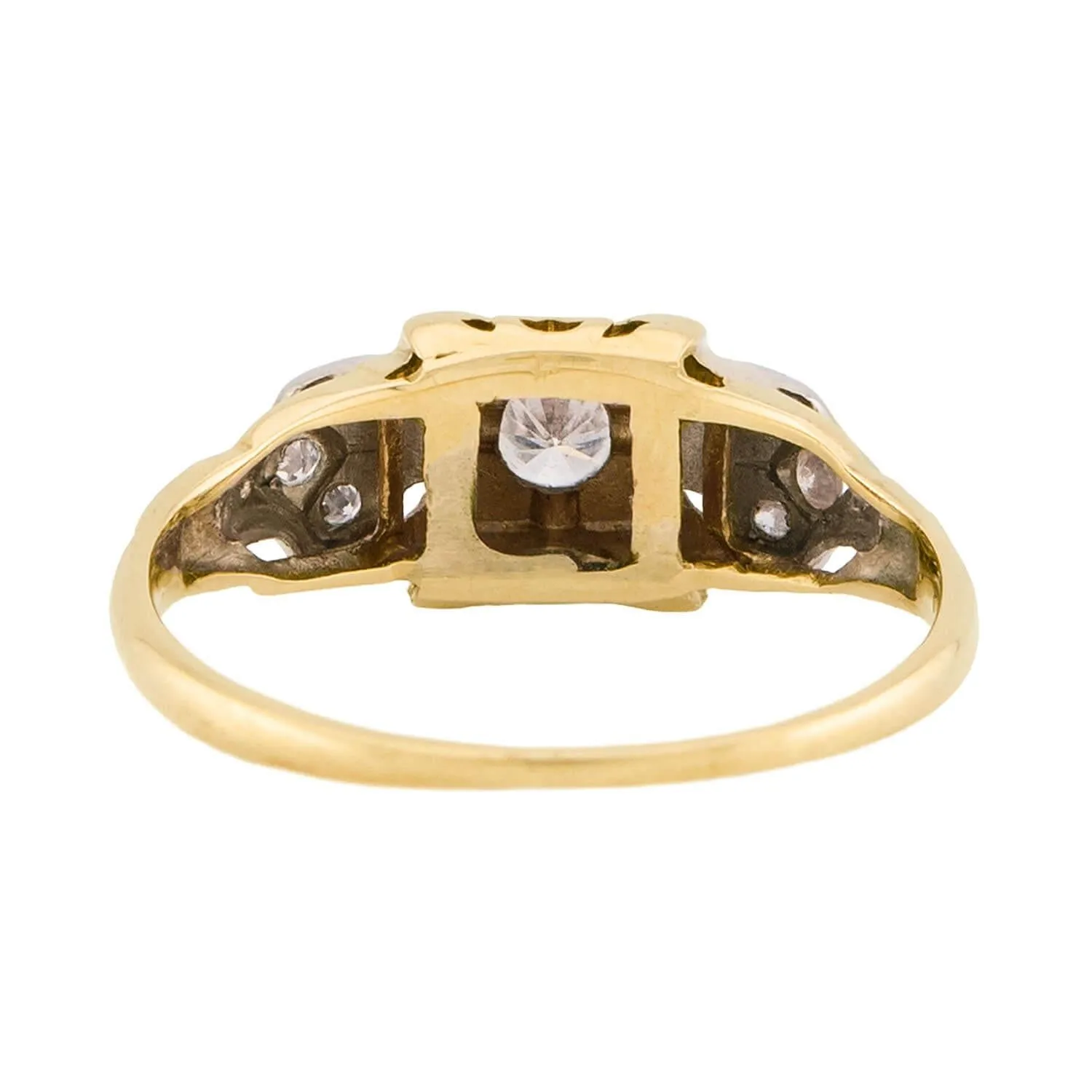 Art Deco 14k Diamond Engagement Ring 0.15ct