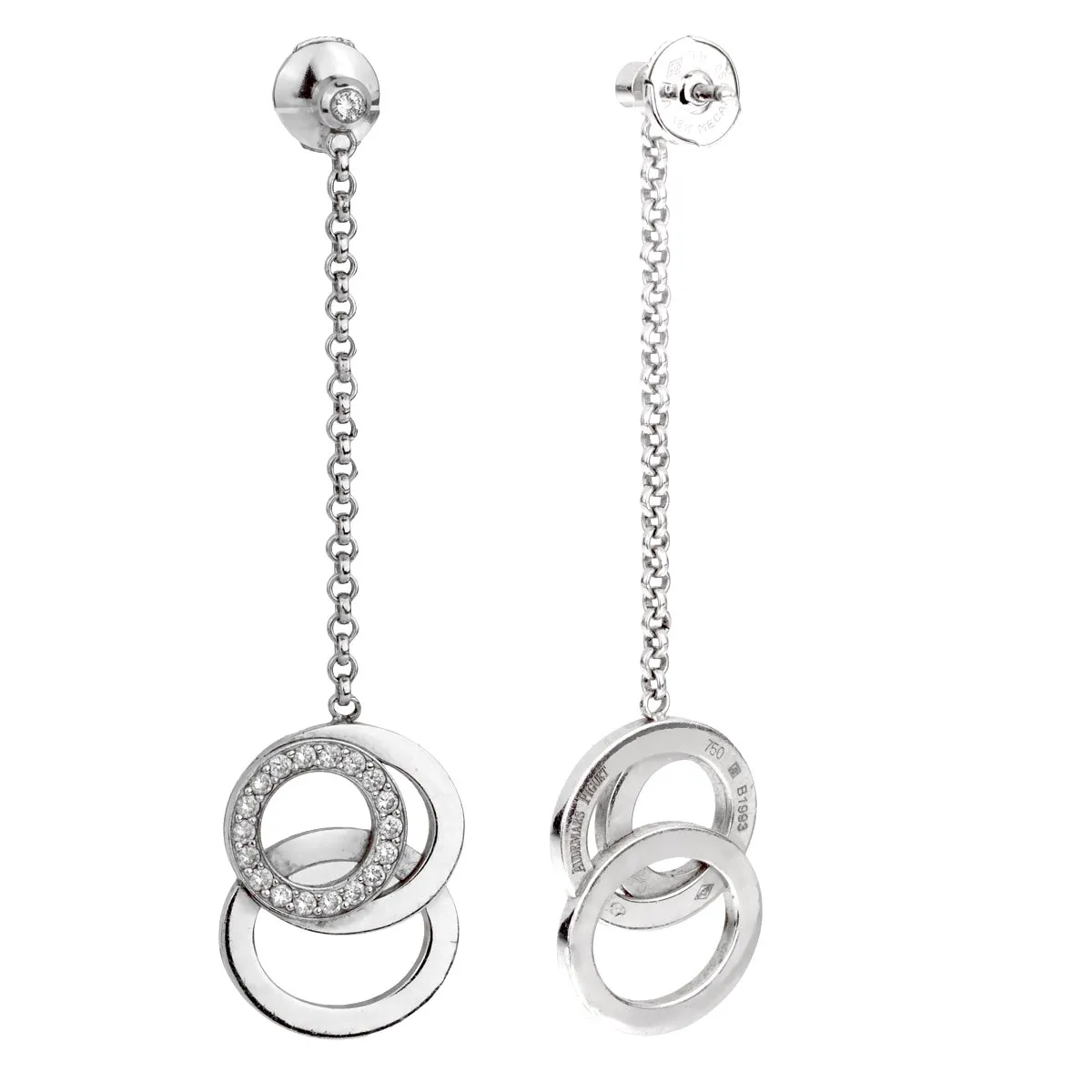 Audemars Piguet Millenary Diamond 18k White Gold Drop Earrings