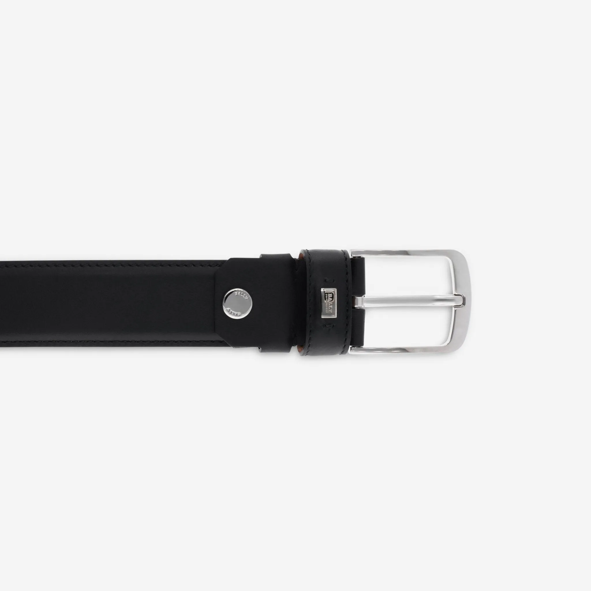 Bally Doylle Black Leather Men's Belt 110cm 6214932
