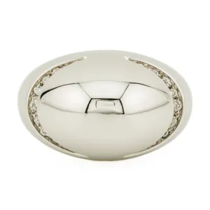 BVLGARI 0.40ctw Round Brilliant Diamond Accented Dome Ring in 18K White Gold - Size 6.75