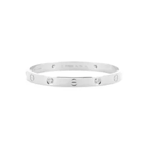 Cartier | 0.42ctw Love Bangle, 4 Diamond, Size 16 - 18k White Gold