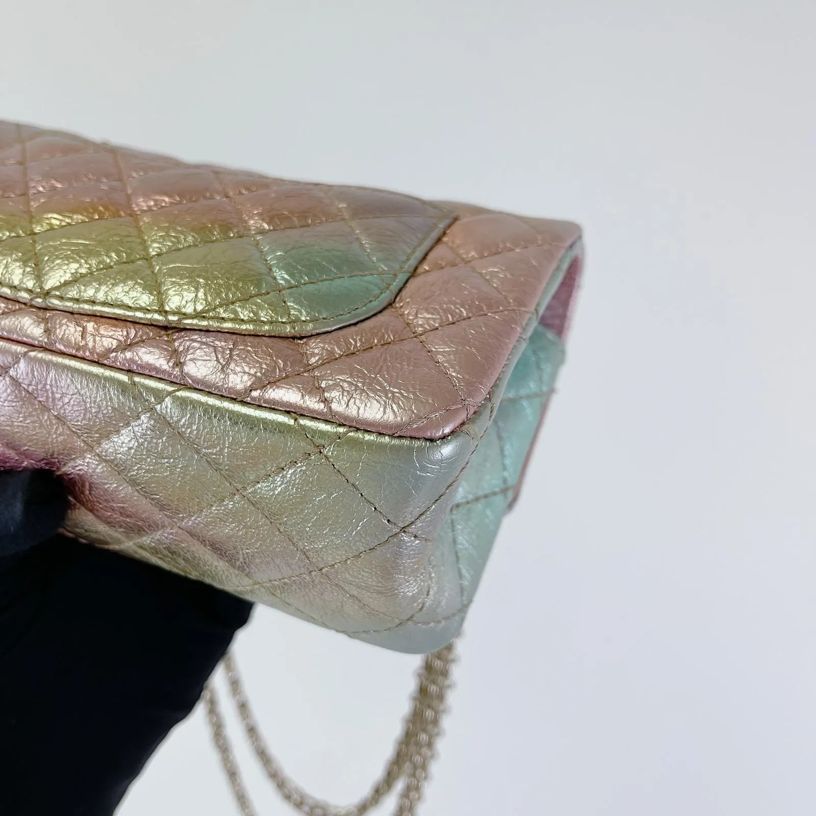 Chanel Classic 2.55 Reissue Mini, Rainbow Calfskin, Gold-tone Hardware