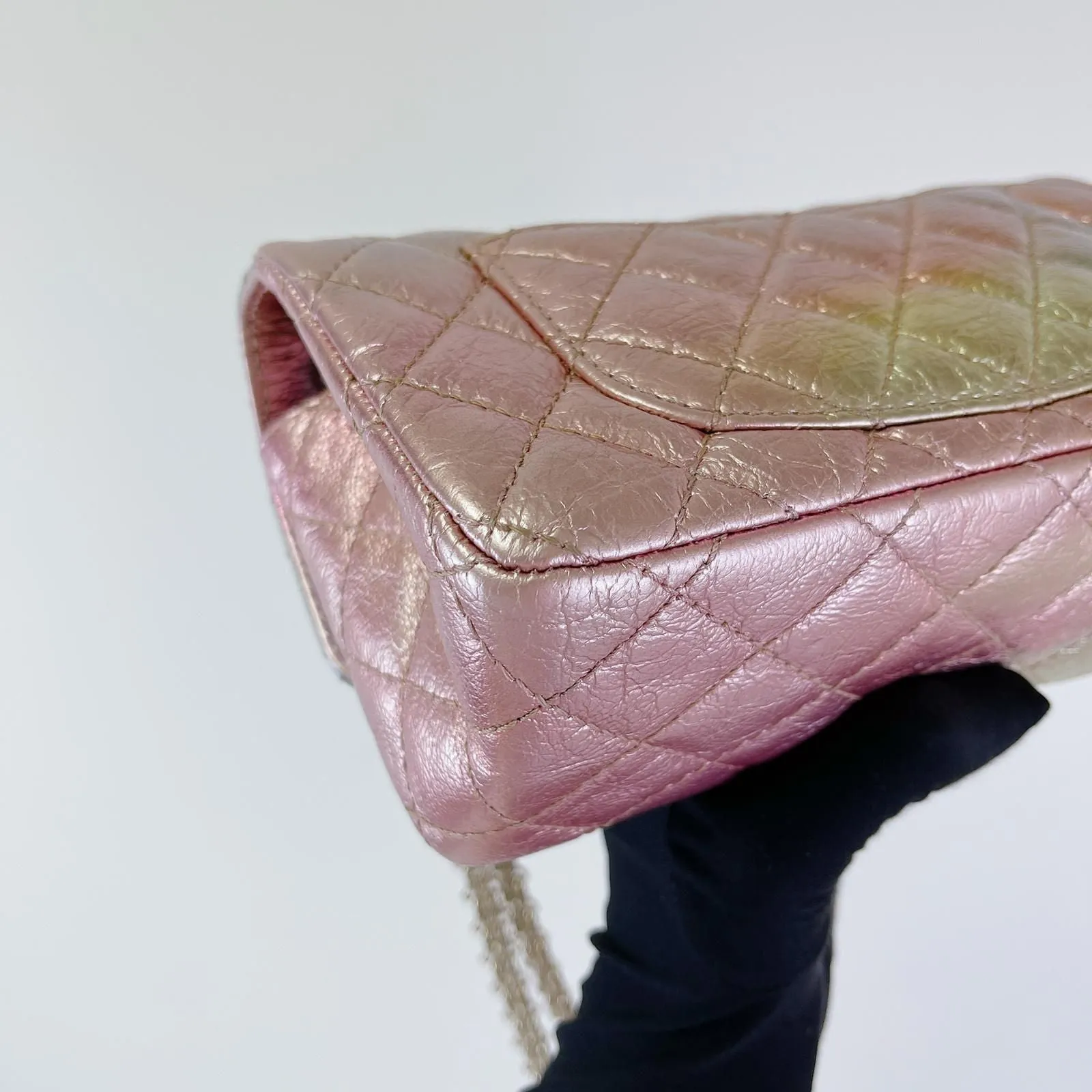 Chanel Classic 2.55 Reissue Mini, Rainbow Calfskin, Gold-tone Hardware