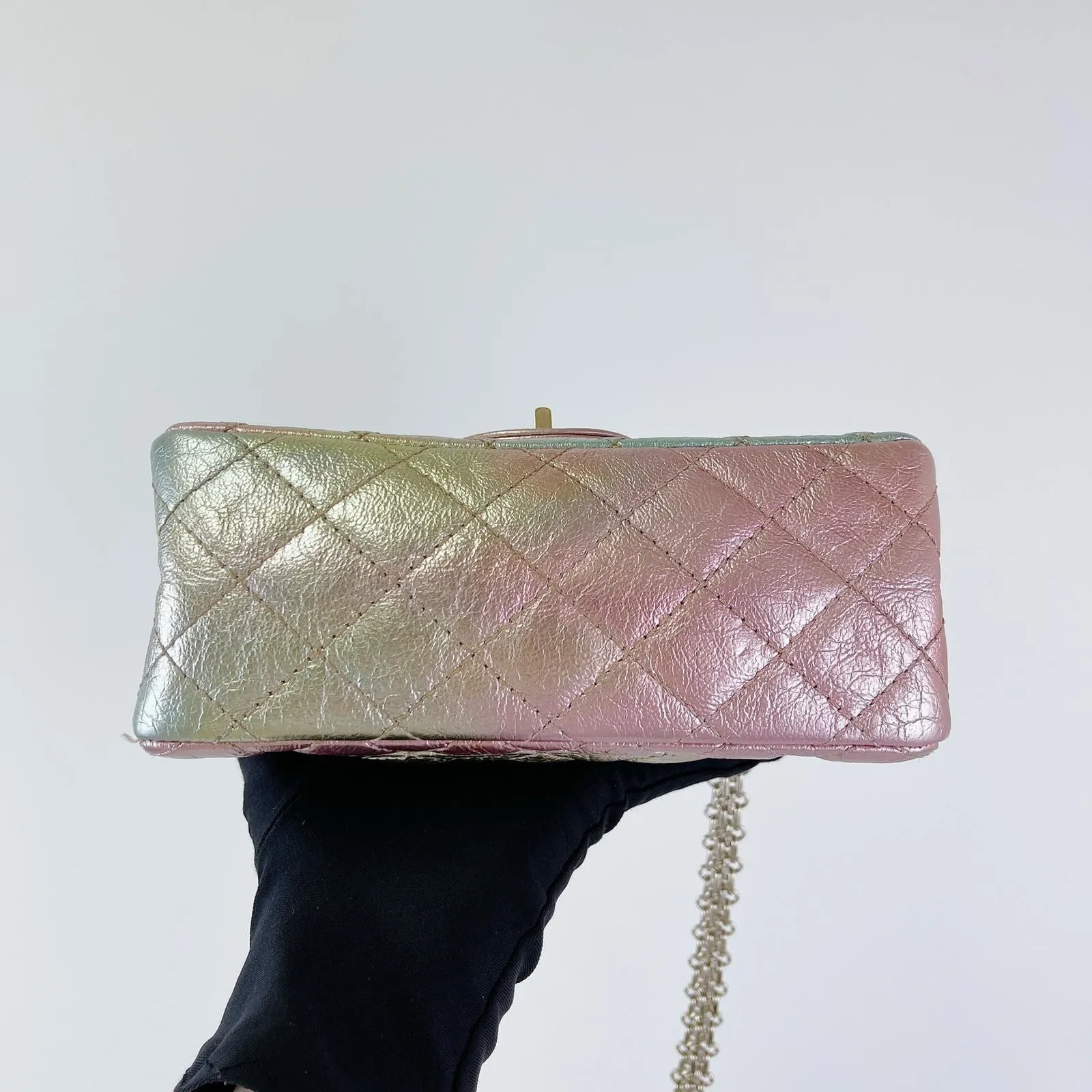 Chanel Classic 2.55 Reissue Mini, Rainbow Calfskin, Gold-tone Hardware