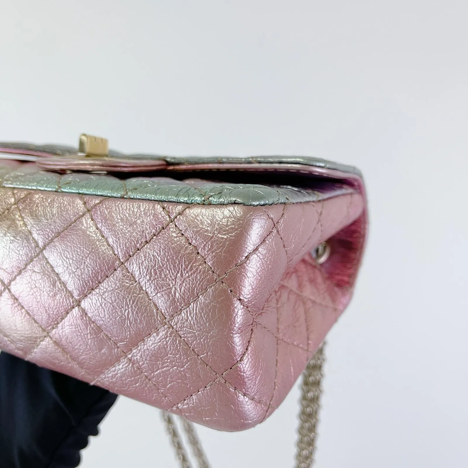Chanel Classic 2.55 Reissue Mini, Rainbow Calfskin, Gold-tone Hardware