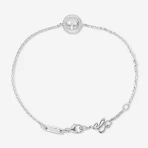 Chopard Happy Curves 18K White Gold Diamond Chain Bracelet 859562-1002