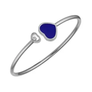 Chopard Happy Hearts White Gold & Lapis Lazuli Bangle 857482-1504